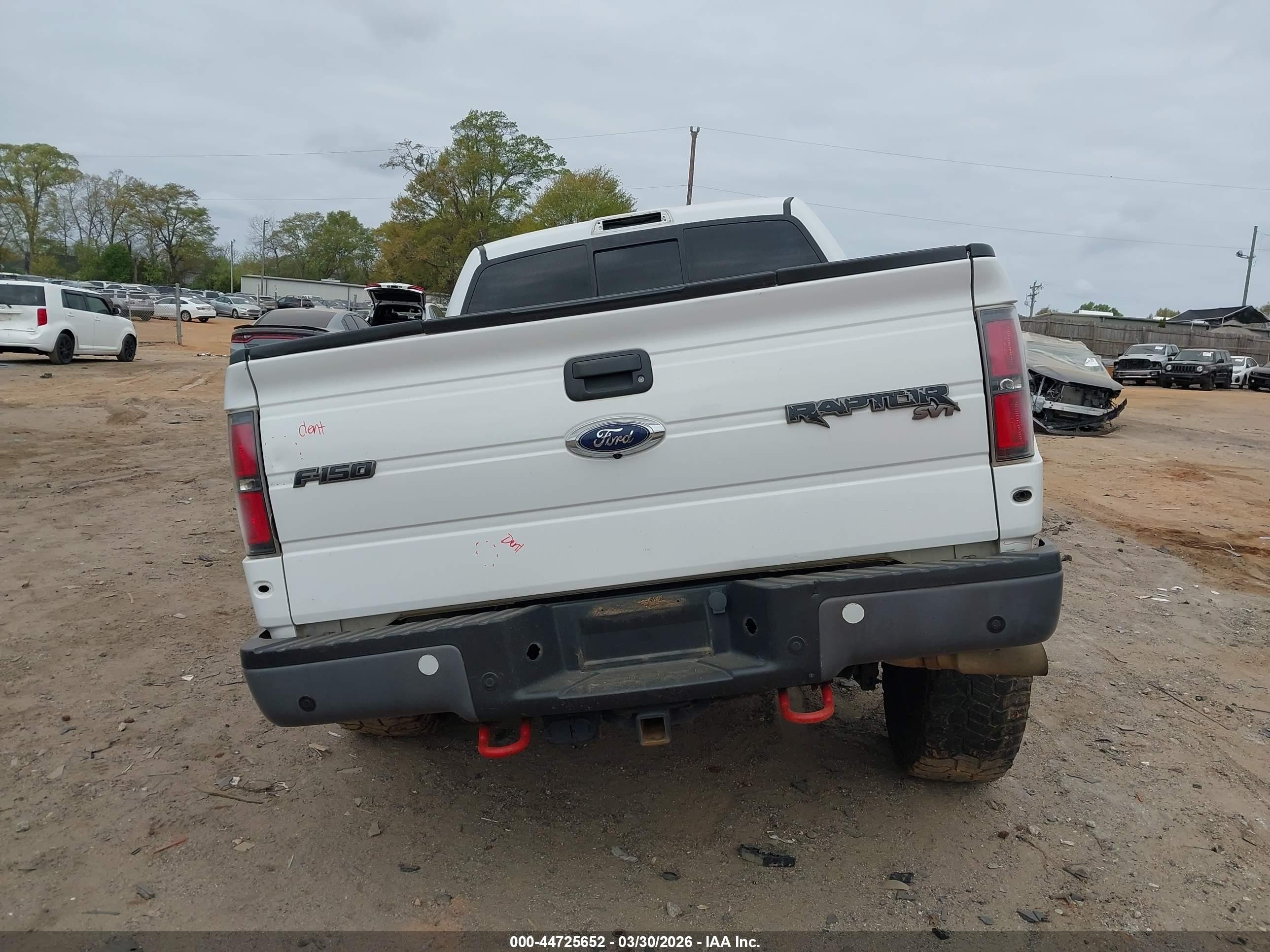 2013 Ford F-150 Svt Raptor White vin: 1FTFW1R65DFD62804