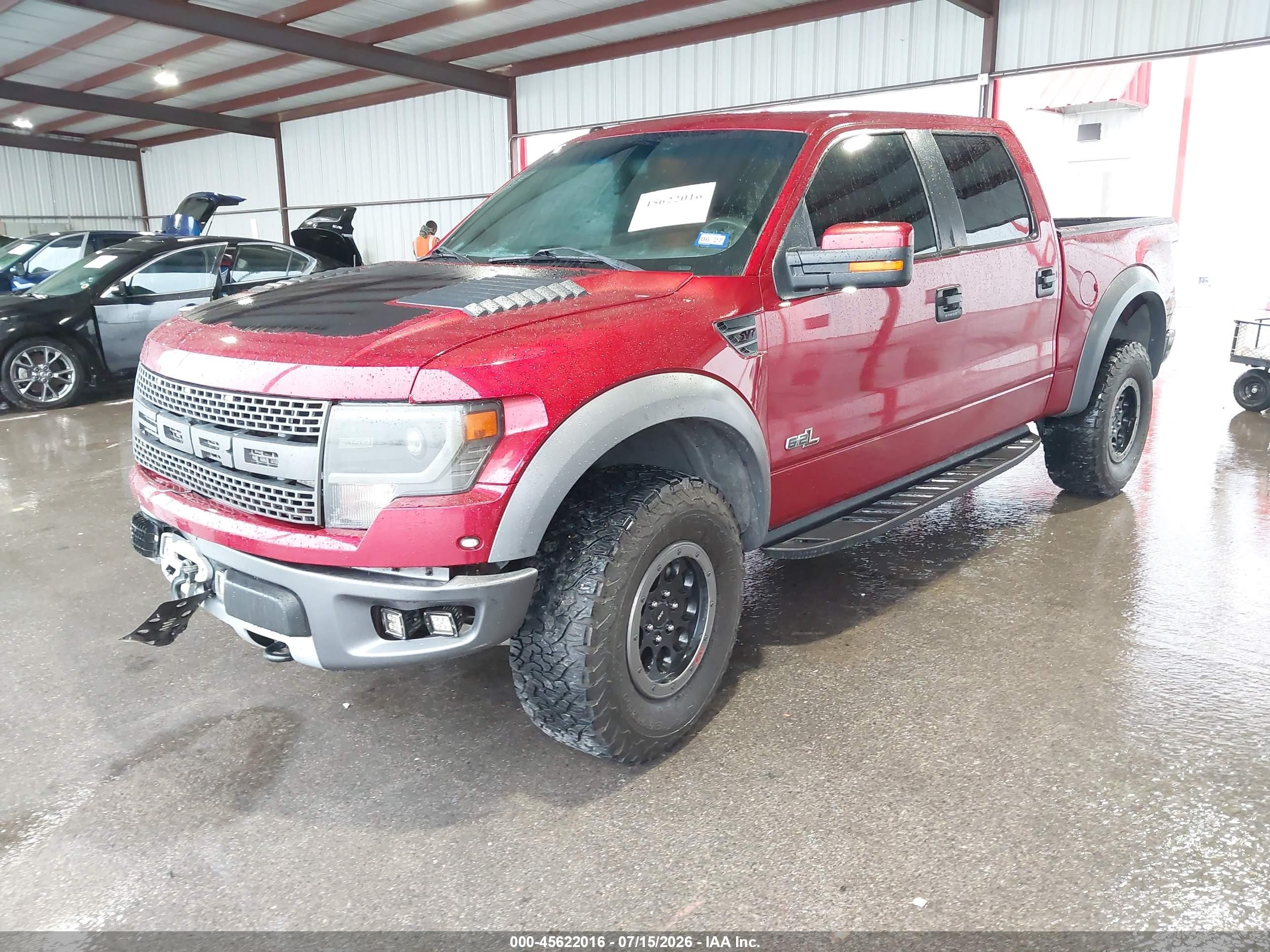 2014 Ford F-150 Svt Raptor Red vin: 1FTFW1R65EFB76424