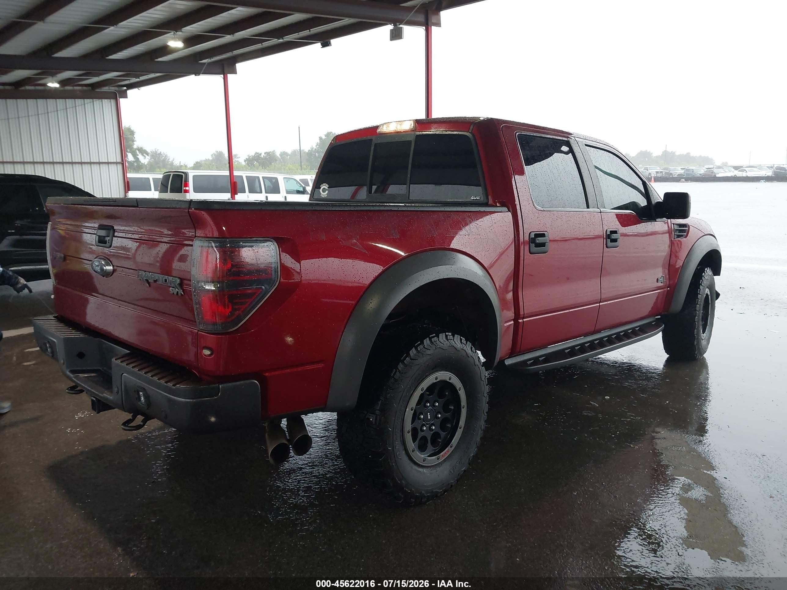 2014 Ford F-150 Svt Raptor Red vin: 1FTFW1R65EFB76424