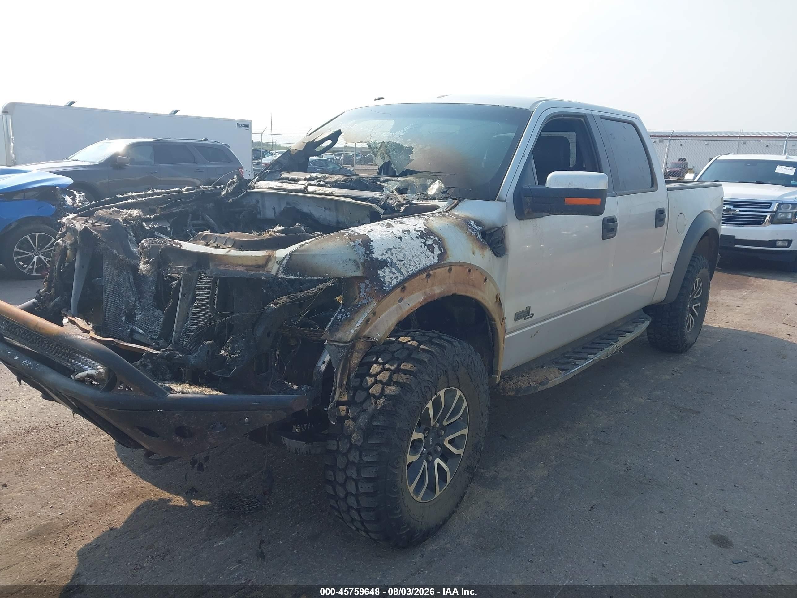 2012 Ford F-150 Svt Raptor Silver vin: 1FTFW1R66CFB15421