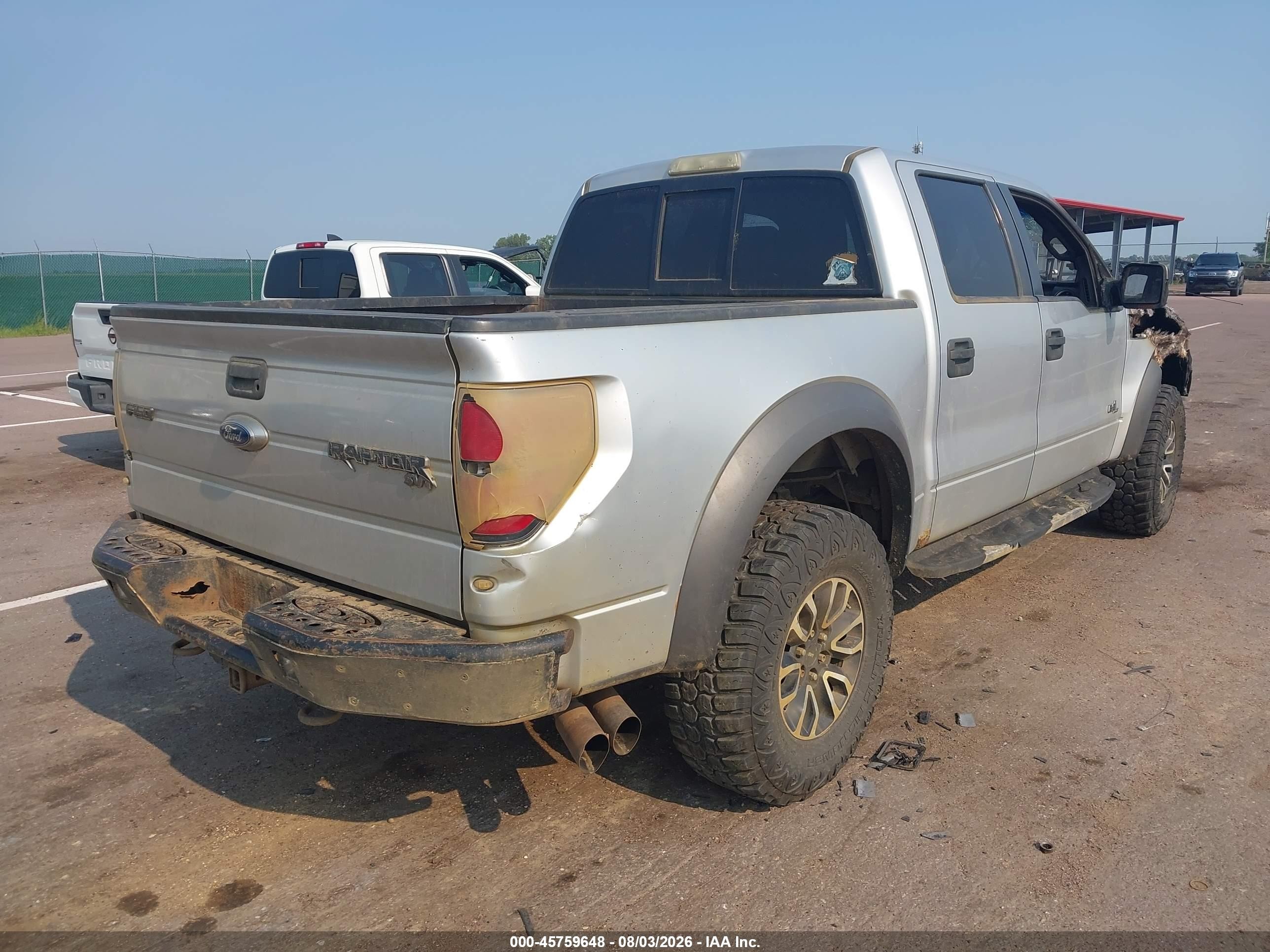 2012 Ford F-150 Svt Raptor Silver vin: 1FTFW1R66CFB15421
