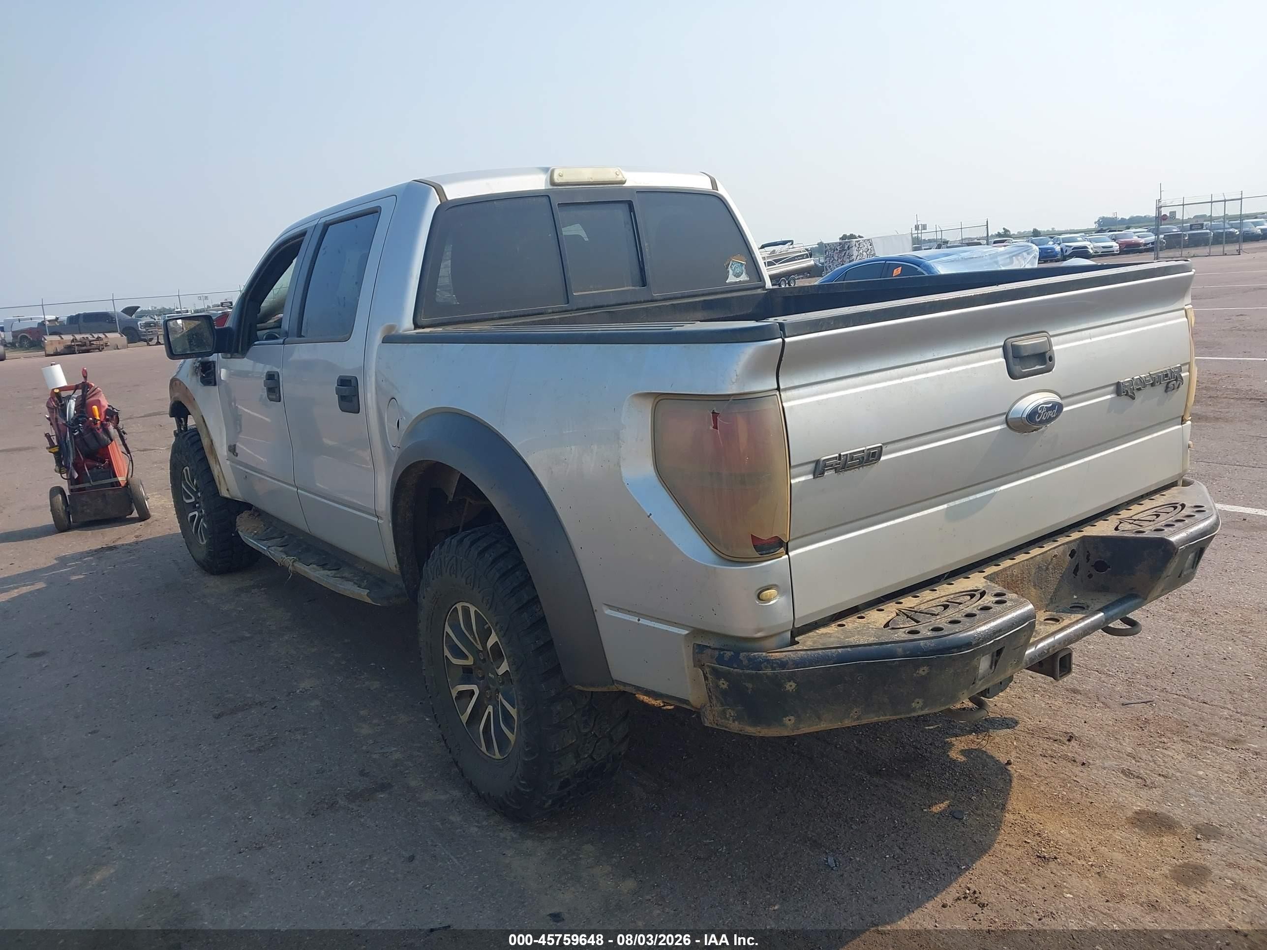 2012 Ford F-150 Svt Raptor Silver vin: 1FTFW1R66CFB15421