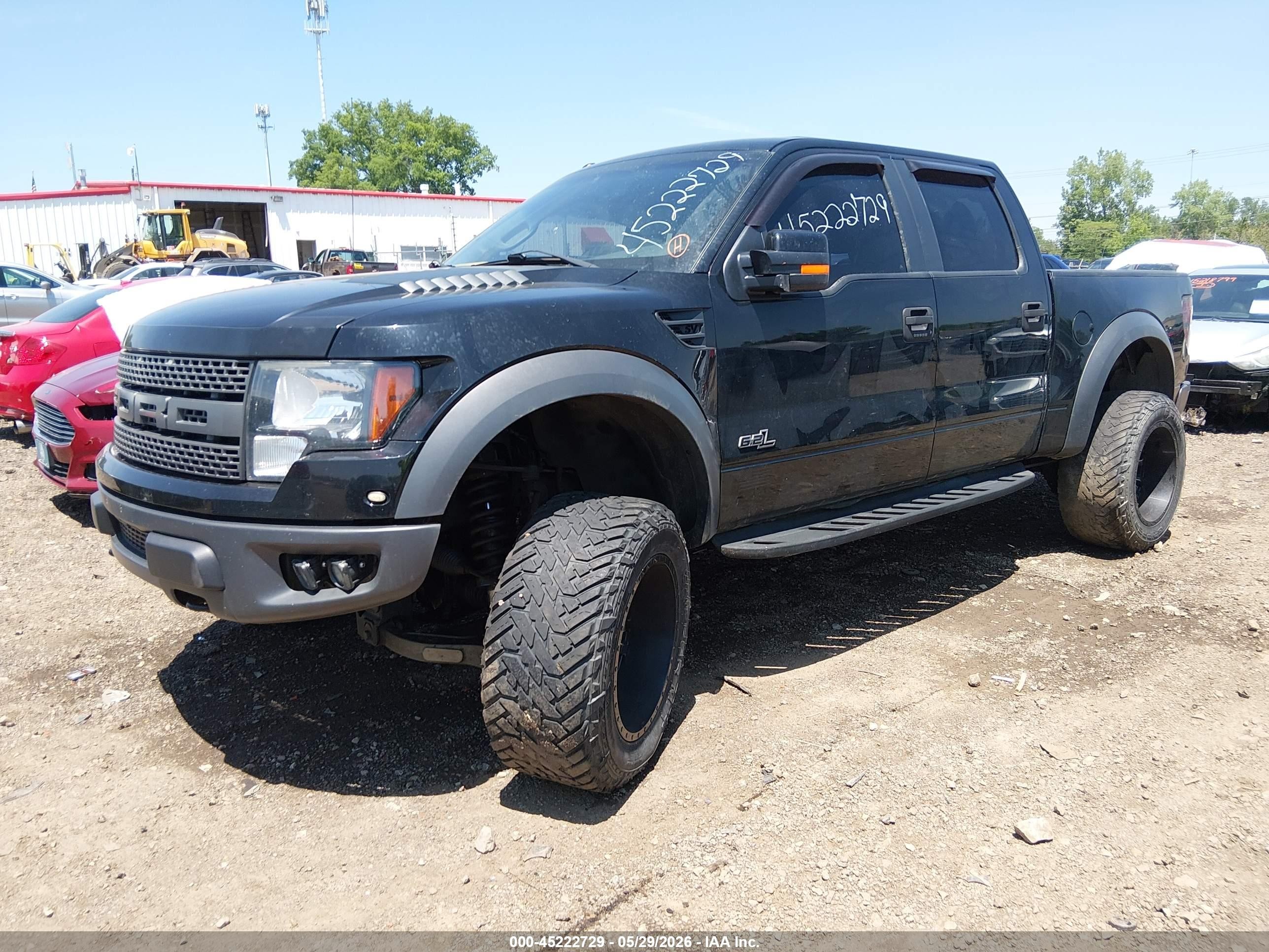 2011 Ford F-150 Svt Raptor Black vin: 1FTFW1R67BFC63933