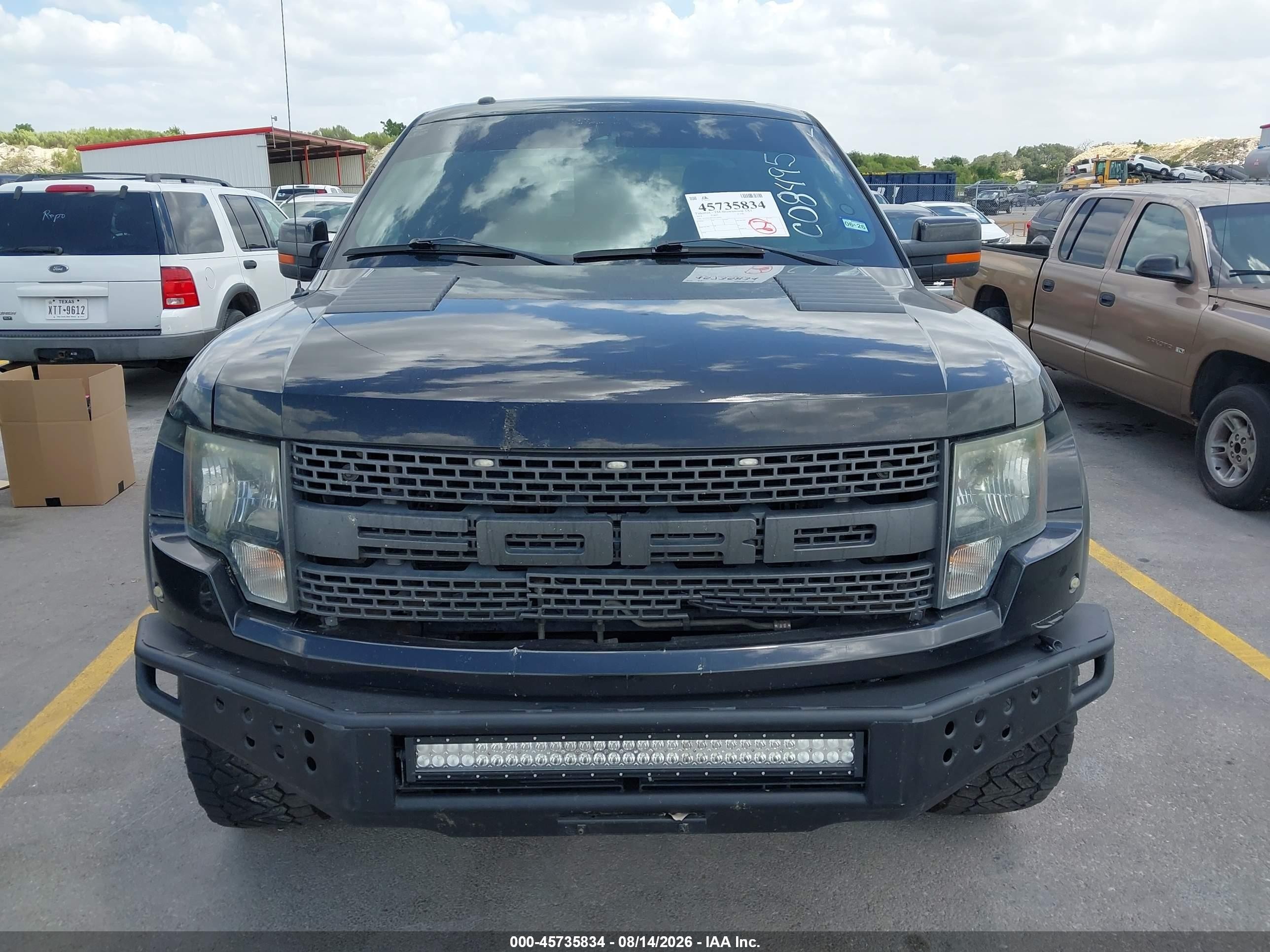 2012 Ford F-150 Svt Raptor Black vin: 1FTFW1R67CFC08495