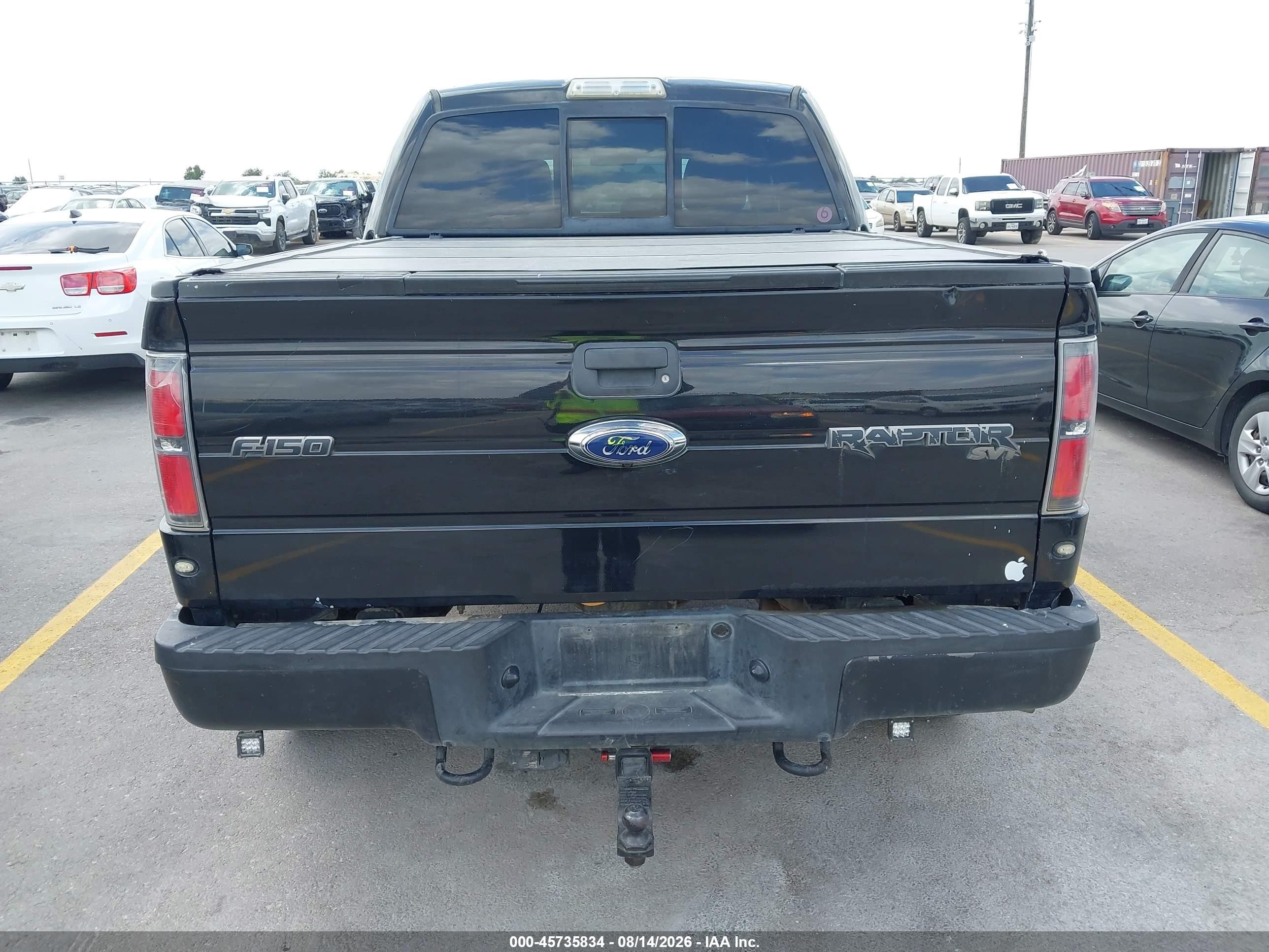 2012 Ford F-150 Svt Raptor Black vin: 1FTFW1R67CFC08495