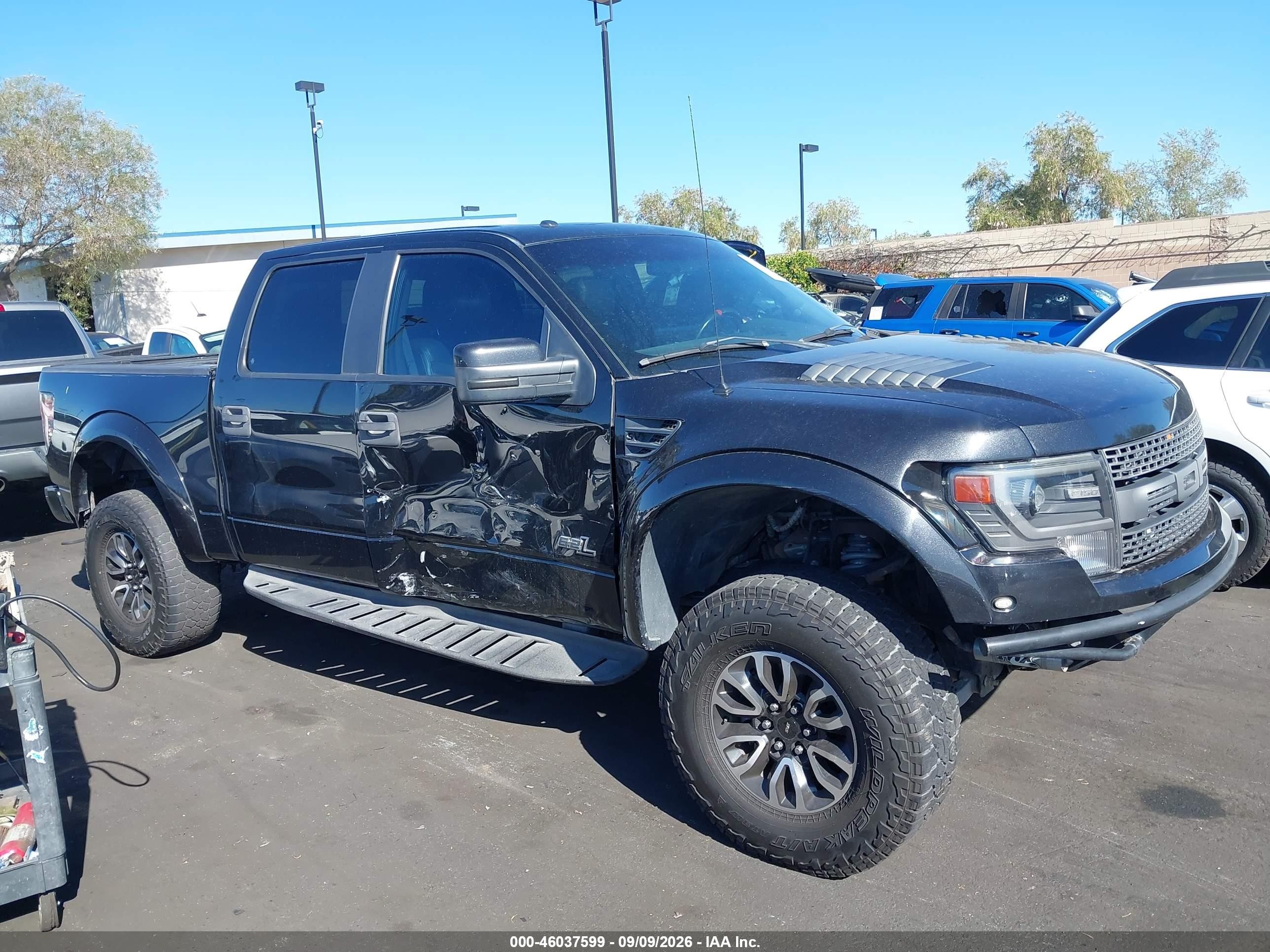 2013 Ford F-150 Svt Raptor Черный vin: 1FTFW1R67DFD11501