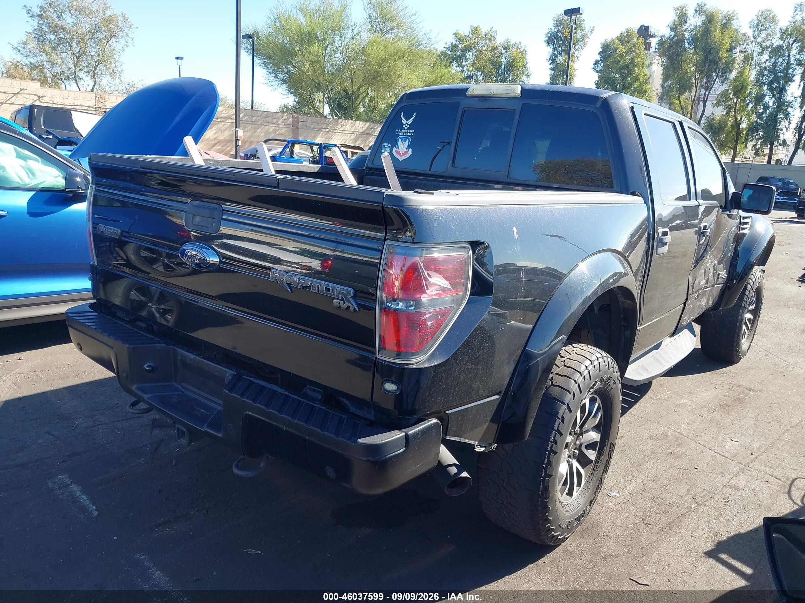 2013 Ford F-150 Svt Raptor Черный vin: 1FTFW1R67DFD11501