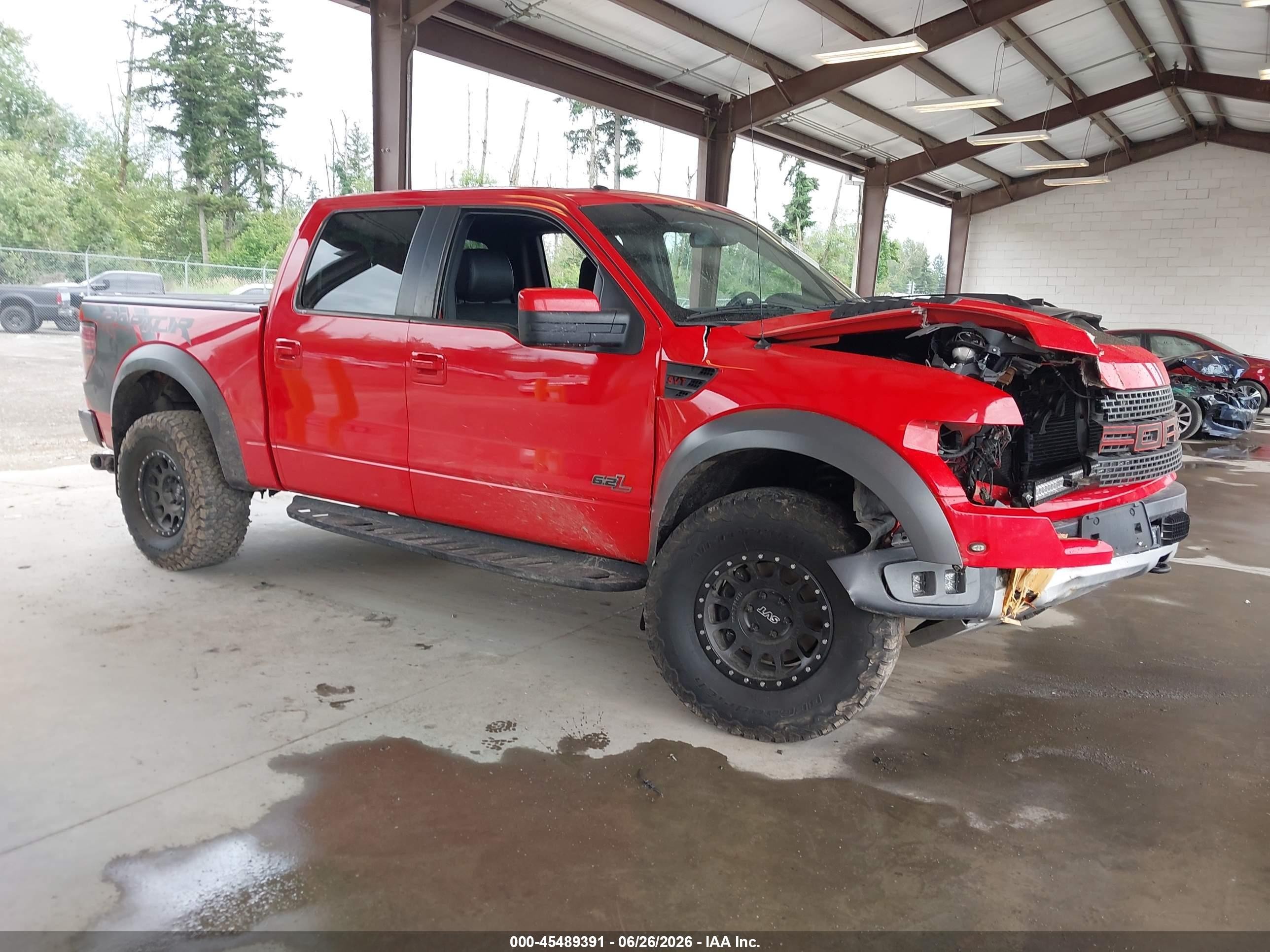 2012 Ford F-150 Svt Raptor Red vin: 1FTFW1R68CFB43544