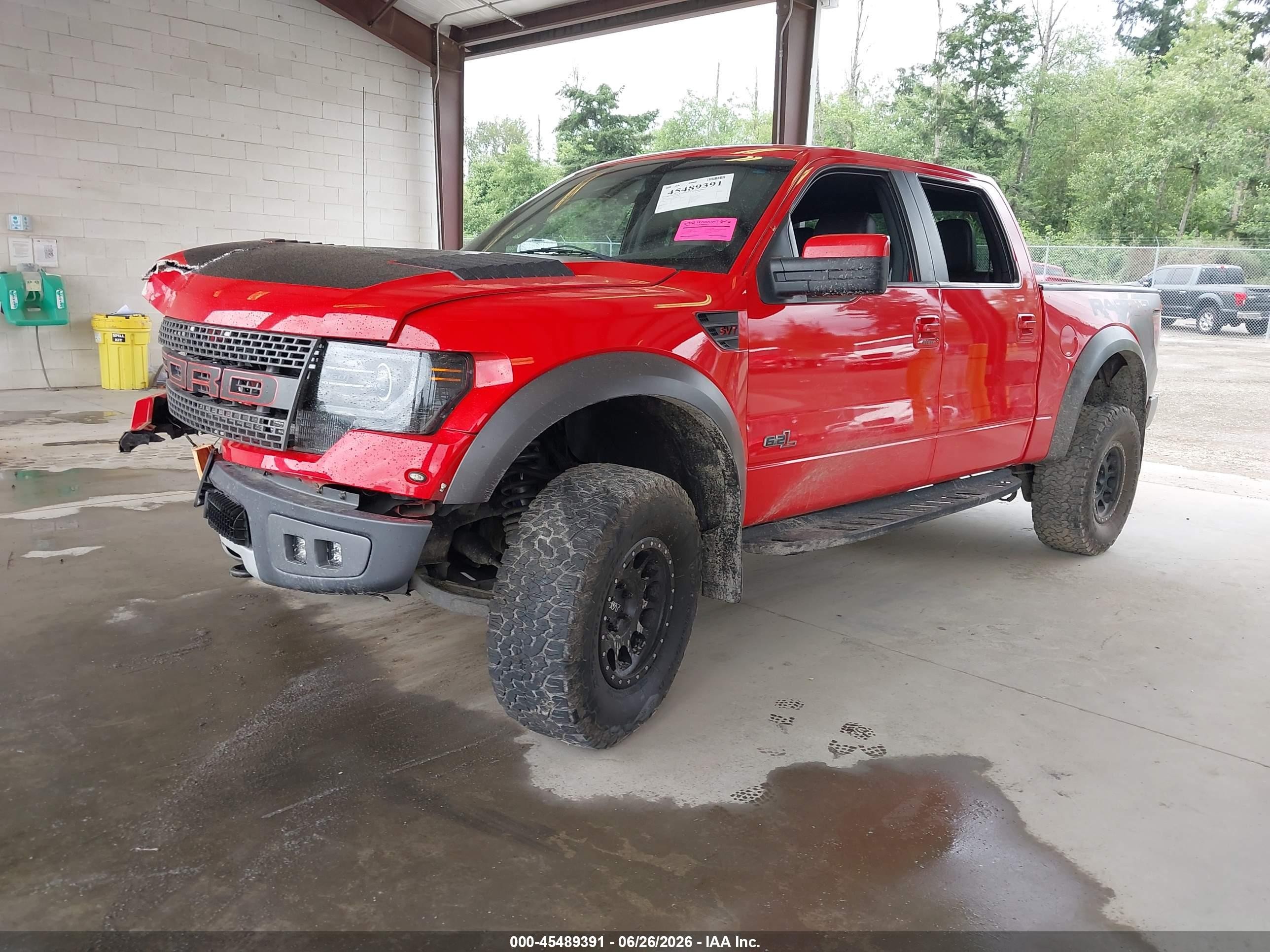 2012 Ford F-150 Svt Raptor Red vin: 1FTFW1R68CFB43544