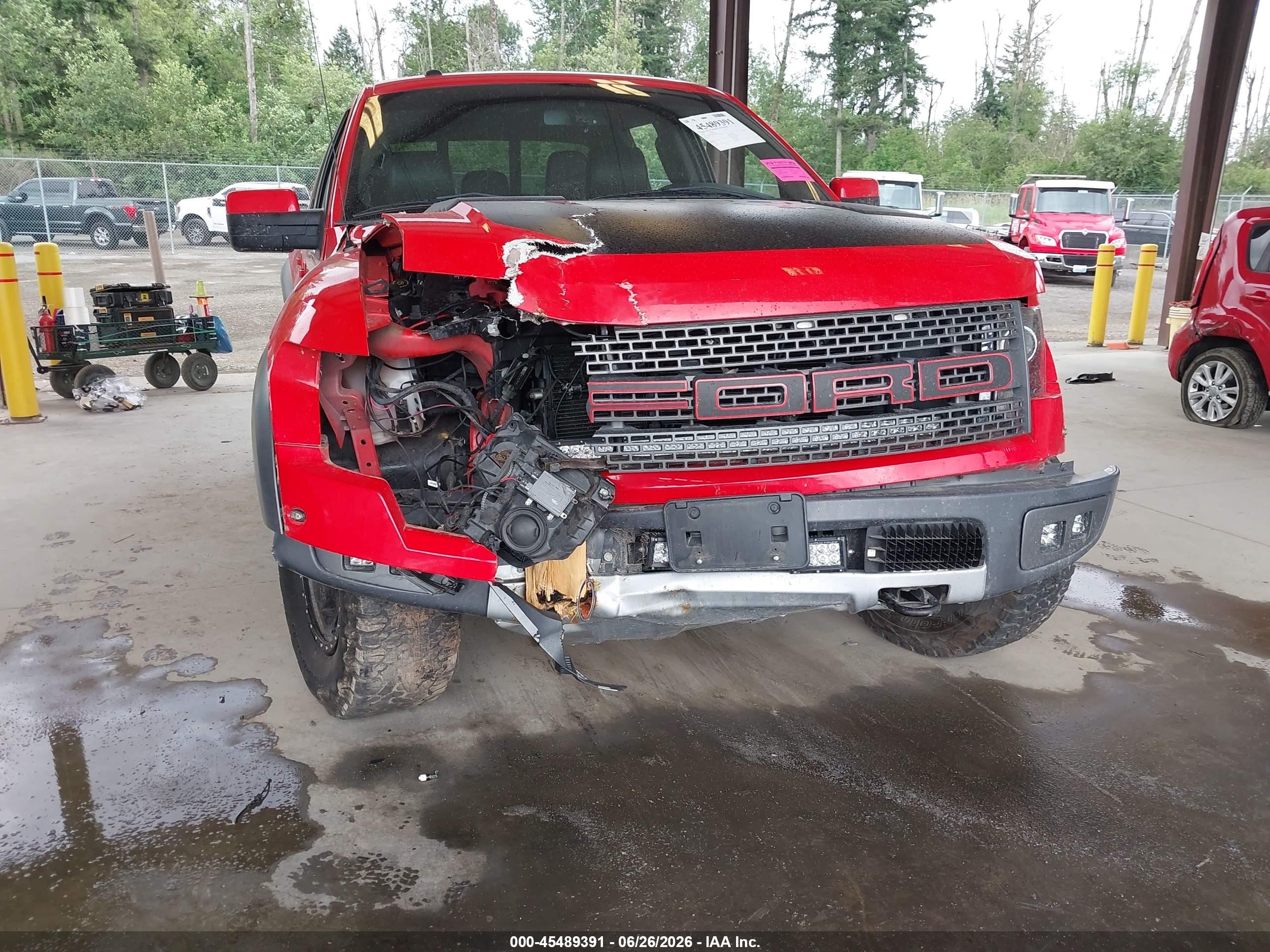 2012 Ford F-150 Svt Raptor Red vin: 1FTFW1R68CFB43544