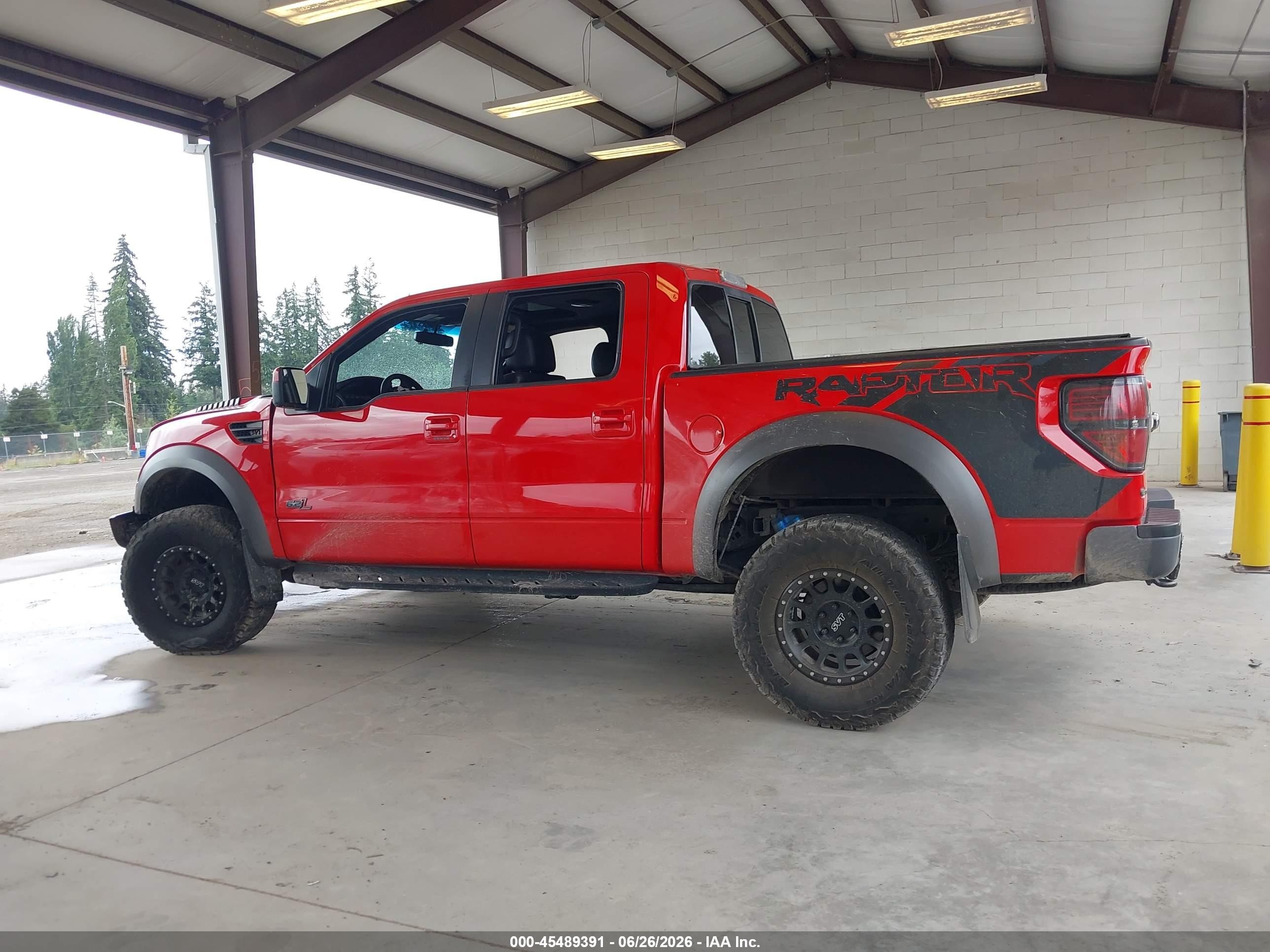 2012 Ford F-150 Svt Raptor Red vin: 1FTFW1R68CFB43544