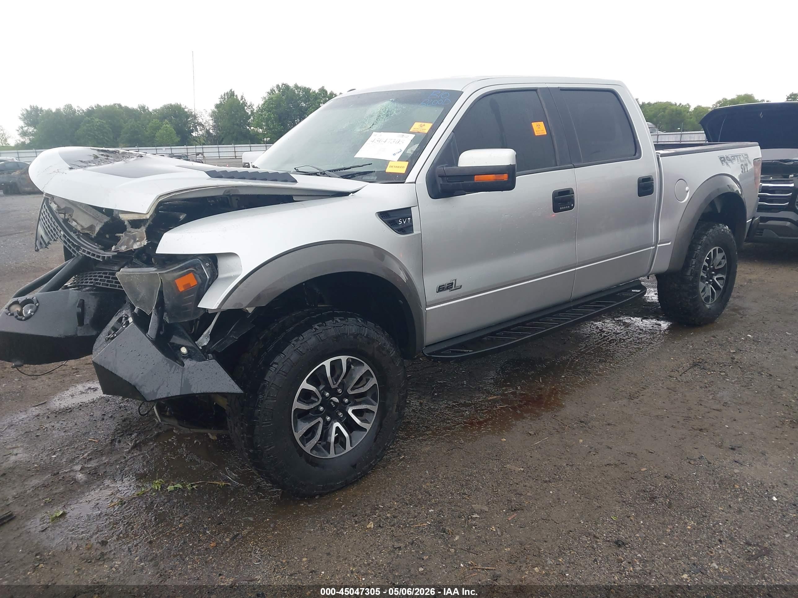 2013 Ford F-150 Svt Raptor Silver vin: 1FTFW1R68DFA46149