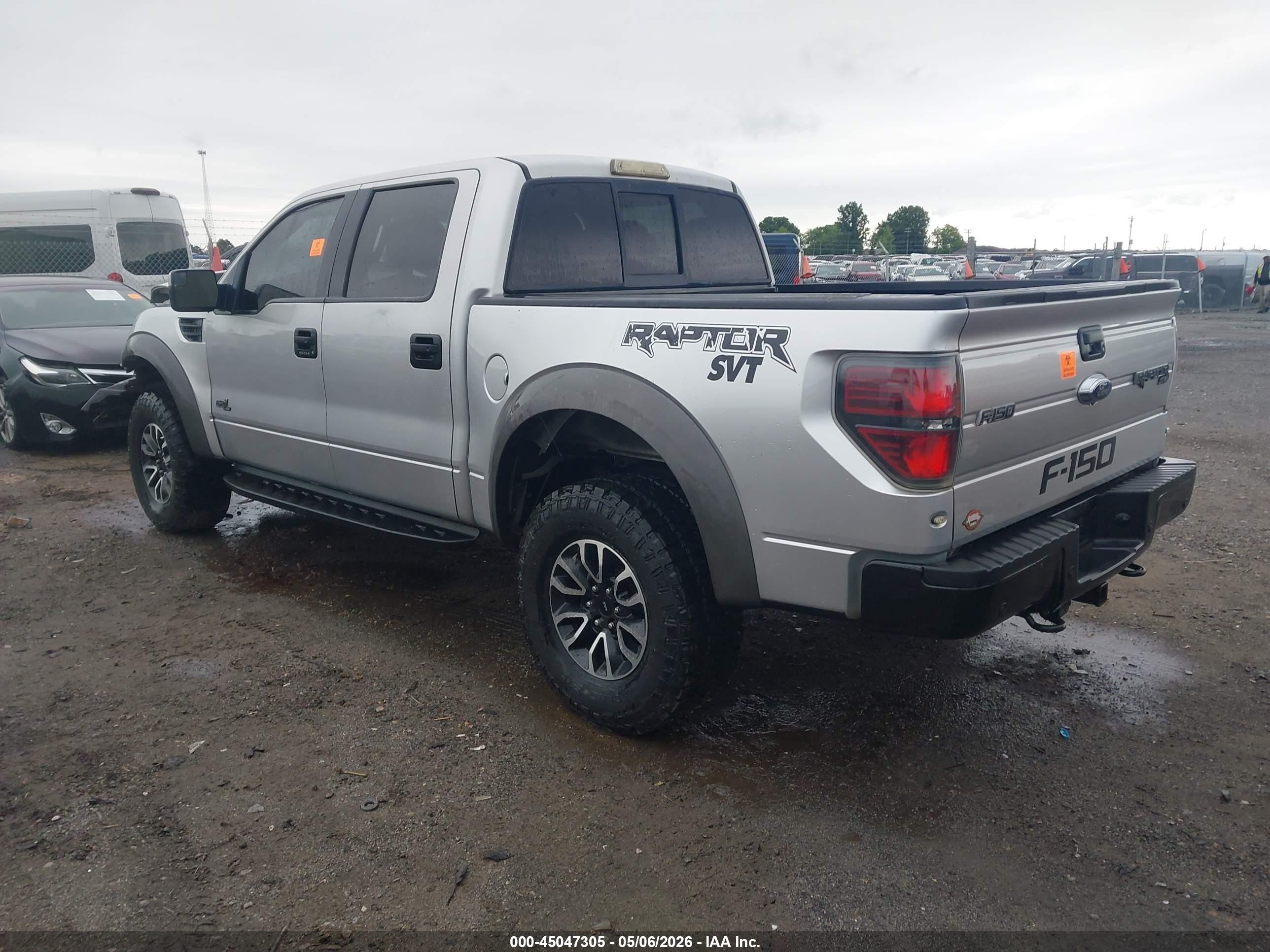 2013 Ford F-150 Svt Raptor Silver vin: 1FTFW1R68DFA46149