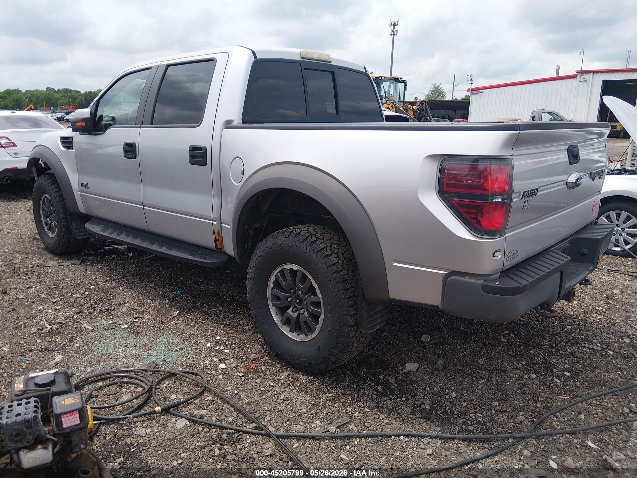 2011 Ford F-150 Svt Raptor Silver vin: 1FTFW1R69BFB97448