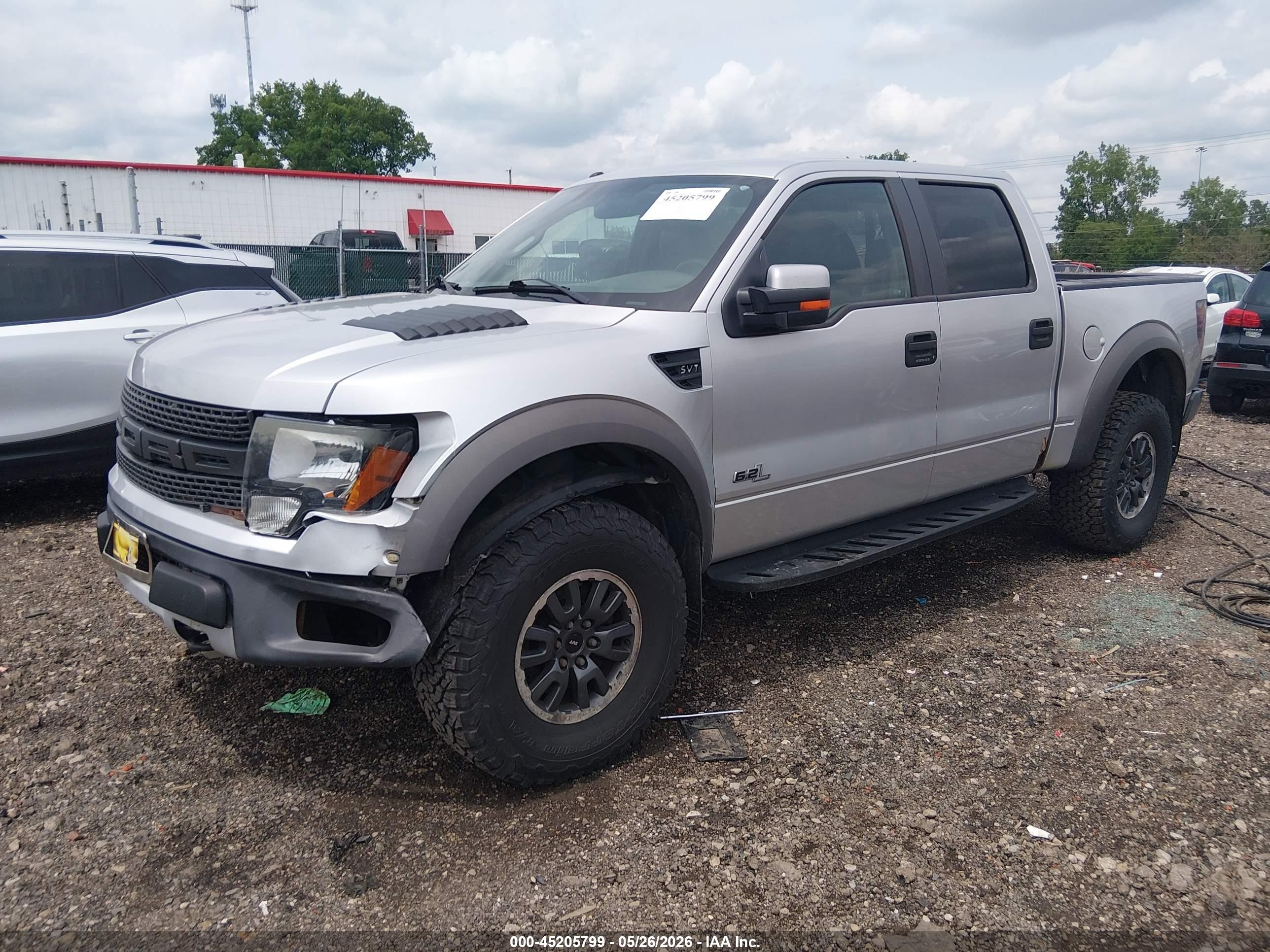 2011 Ford F-150 Svt Raptor Silver vin: 1FTFW1R69BFB97448