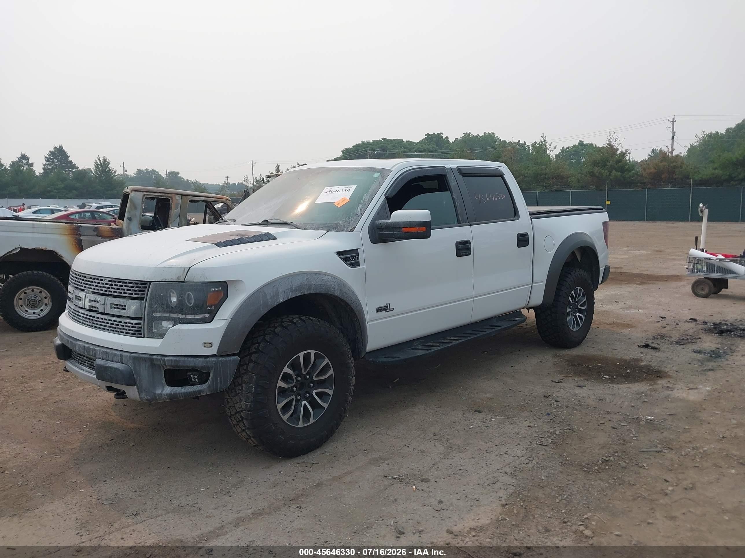2012 Ford F-150 Svt Raptor White vin: 1FTFW1R69CFA22831