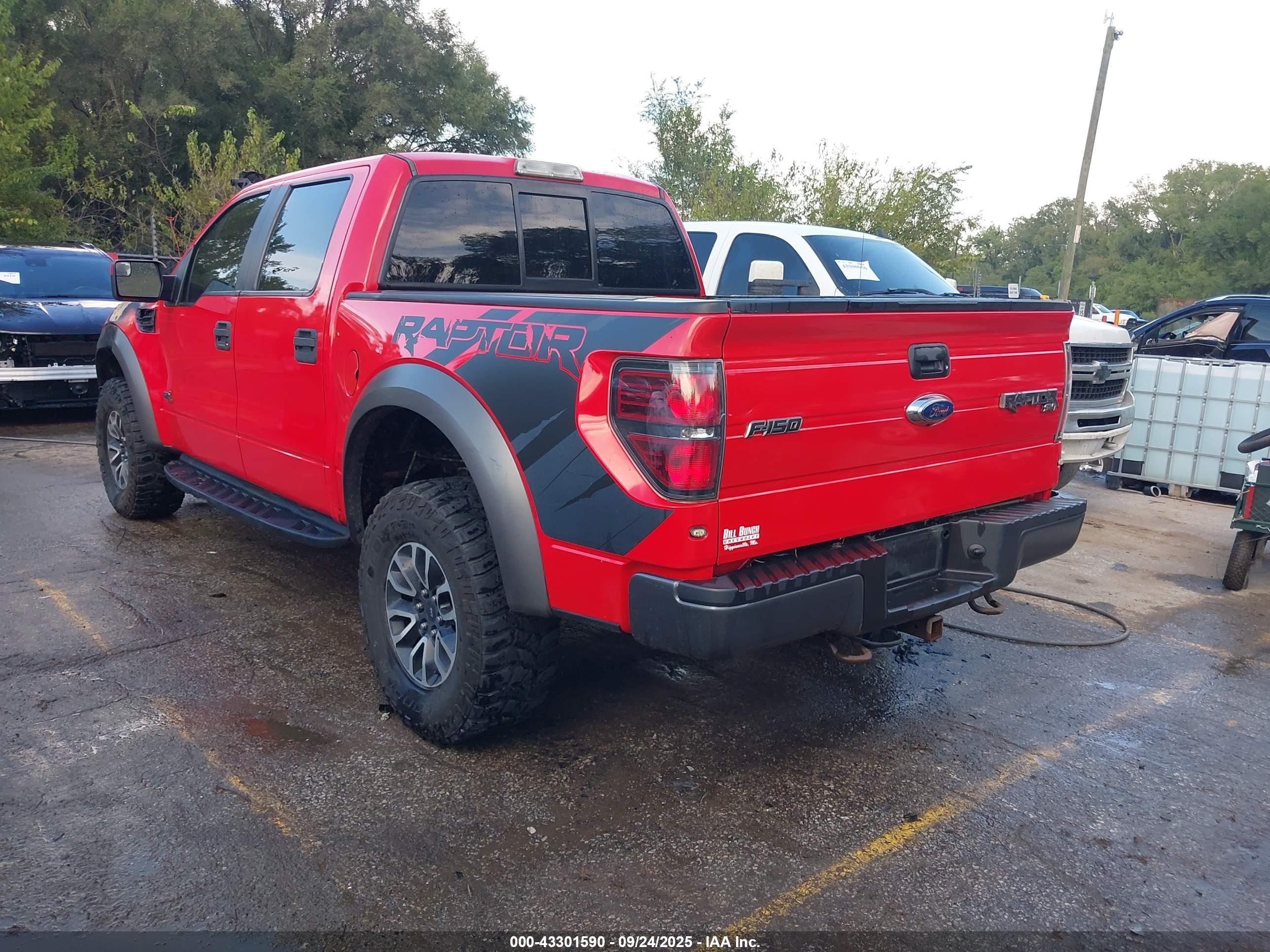 2012 Ford F-150 Svt Raptor Red vin: 1FTFW1R69CFB08236