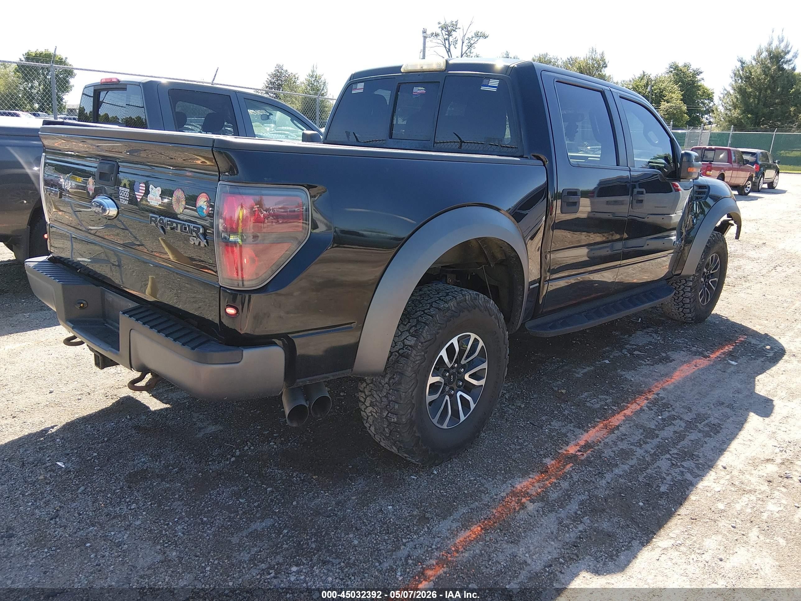 2012 Ford F-150 Svt Raptor Black vin: 1FTFW1R69CFC34886