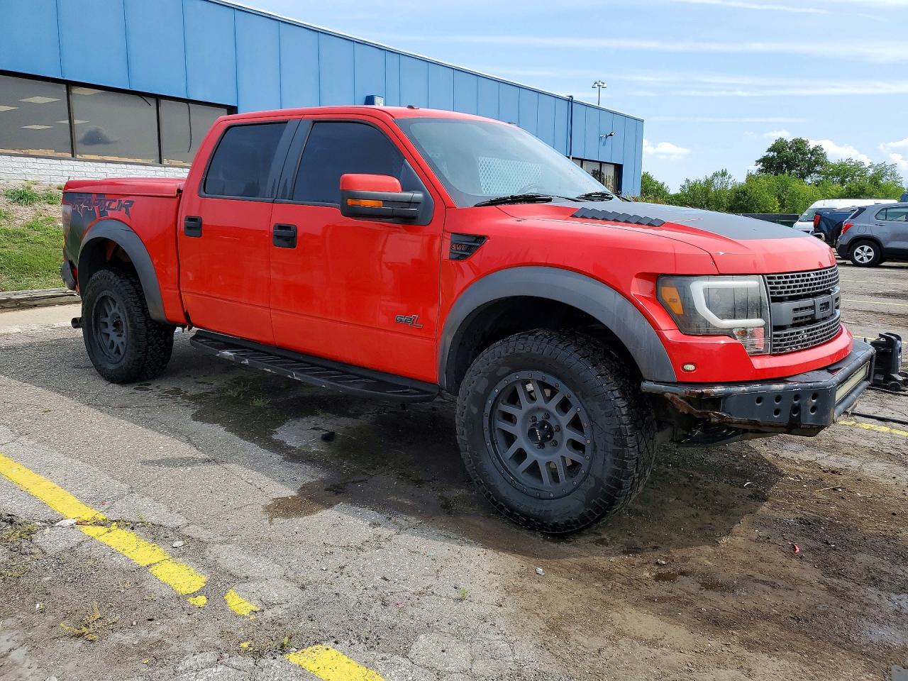 2013 Ford F150 Svt Raptor Red vin: 1FTFW1R6XDFD47392