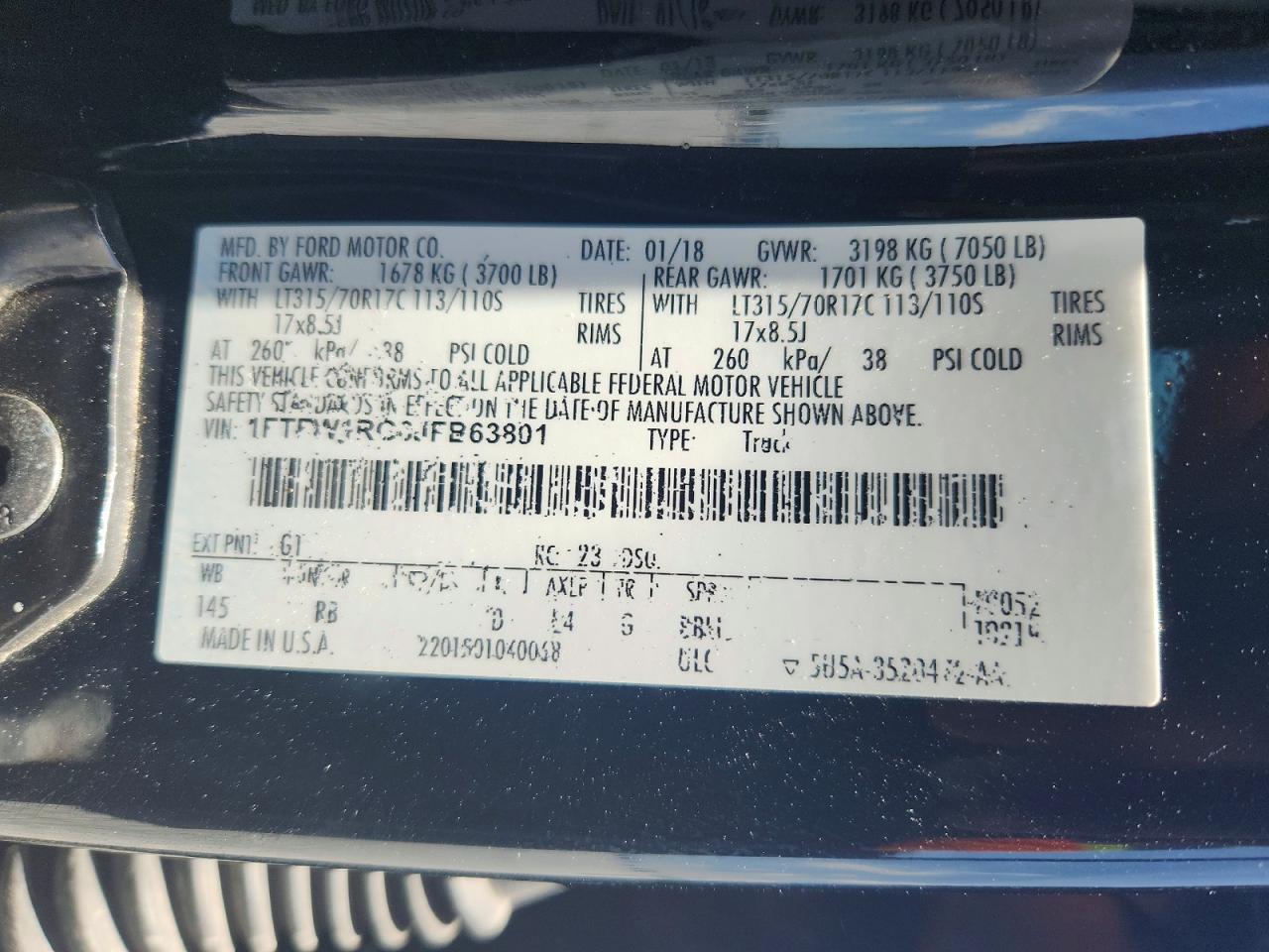 2018 Ford F150 Raptor Gray vin: 1FTFW1RG6JFB63801
