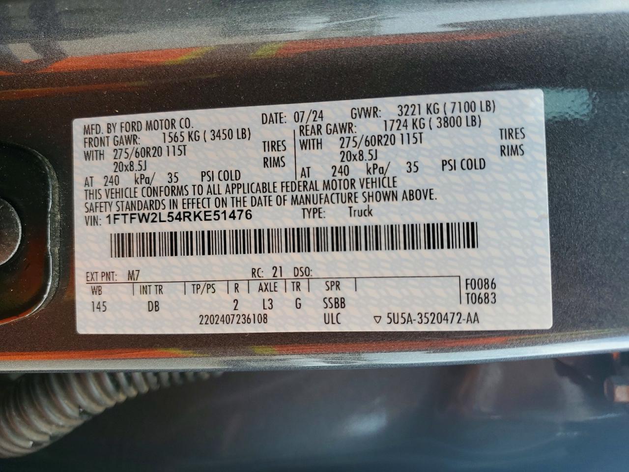 2024 Ford F150 Stx Gray vin: 1FTFW2L54RKE51476
