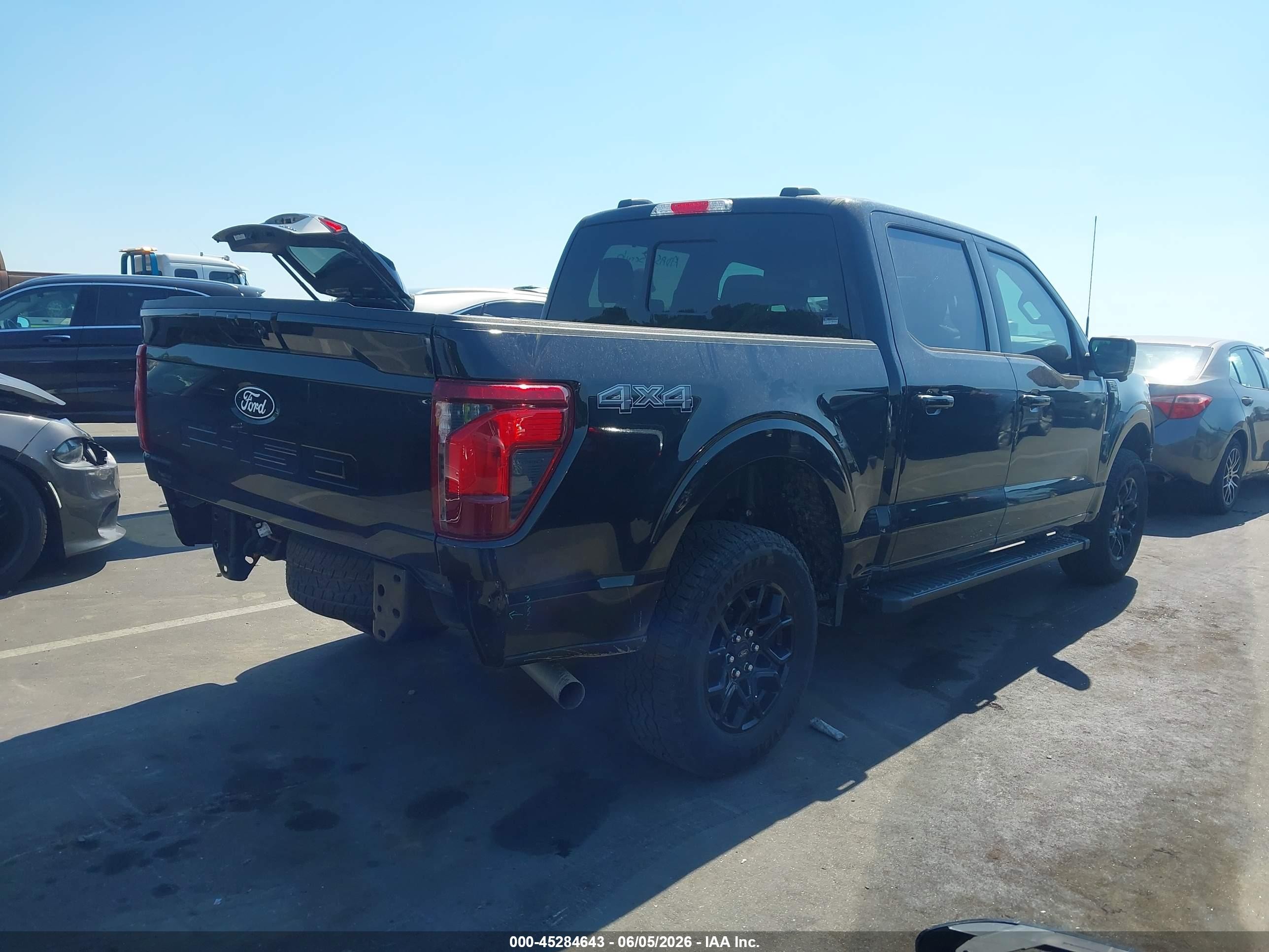 2024 Ford F-150 Xlt Black vin: 1FTFW3L54RKD05259