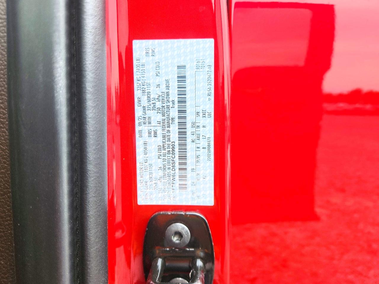2025 Ford F150 King Ranch Burgundy vin: 1FTFW6LD8SFC09903