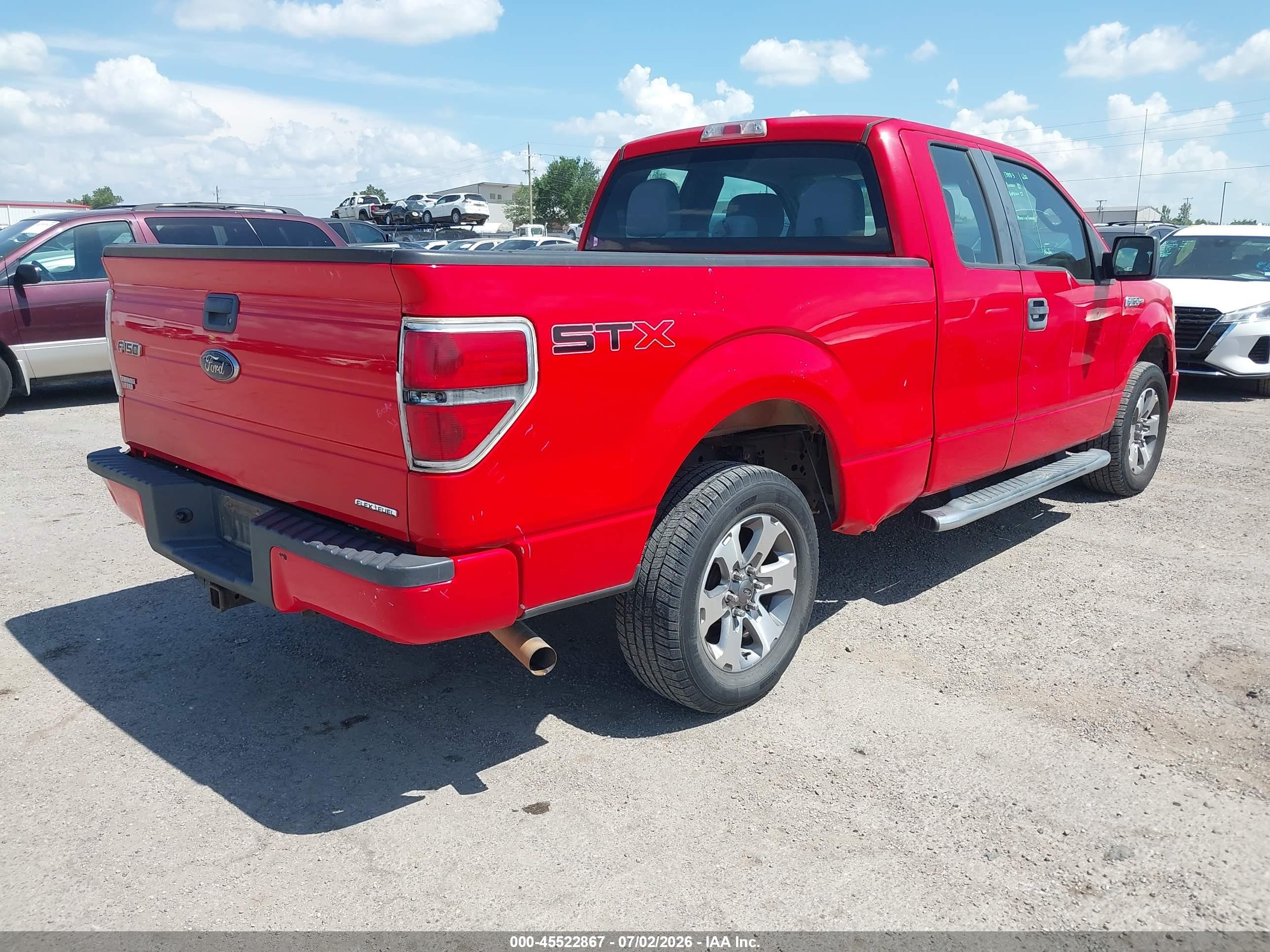 2013 Ford F-150 Fx2/lariat/stx/xl/xlt Red vin: 1FTFX1CF0DFD10874