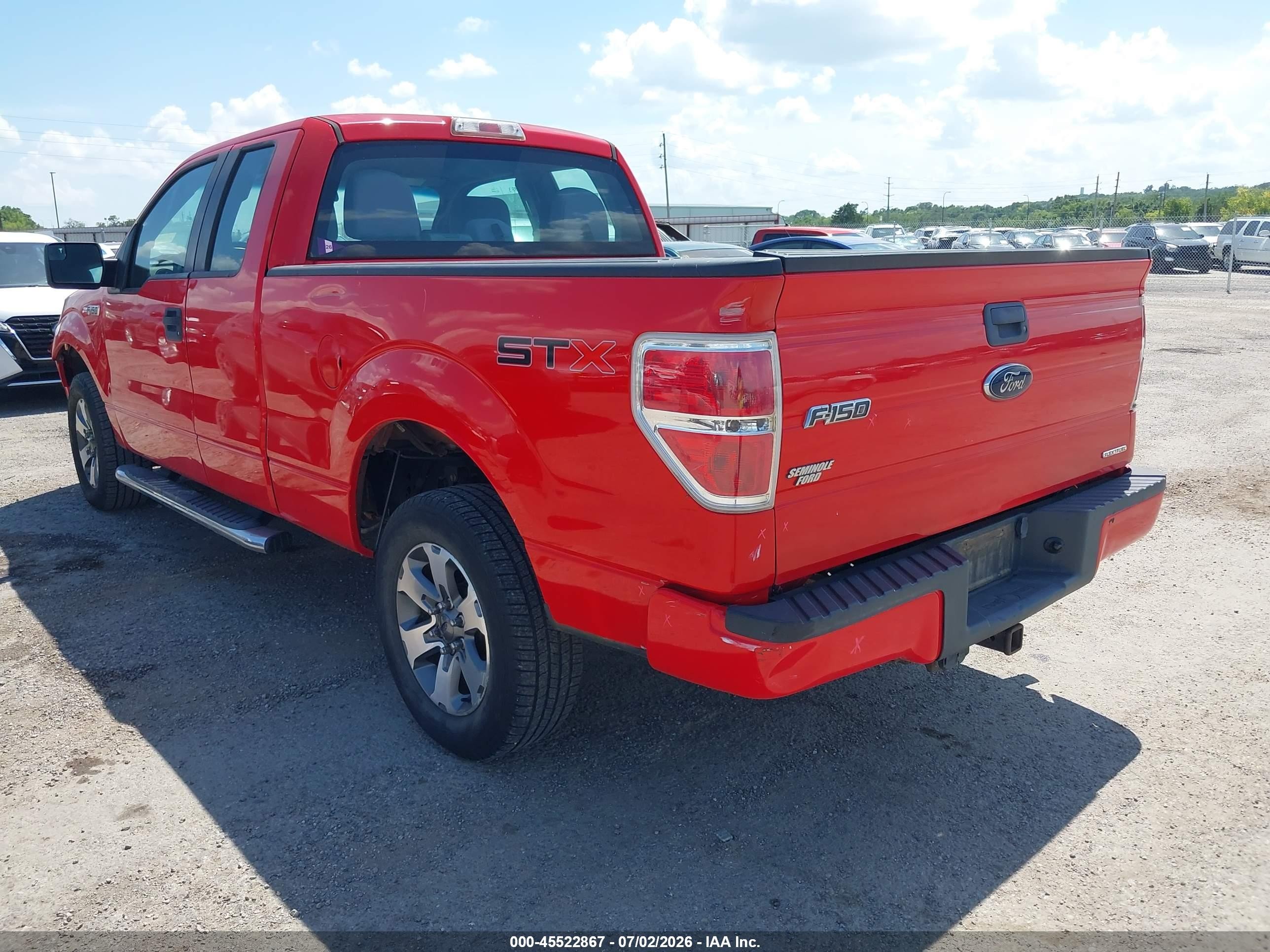 2013 Ford F-150 Fx2/lariat/stx/xl/xlt Red vin: 1FTFX1CF0DFD10874