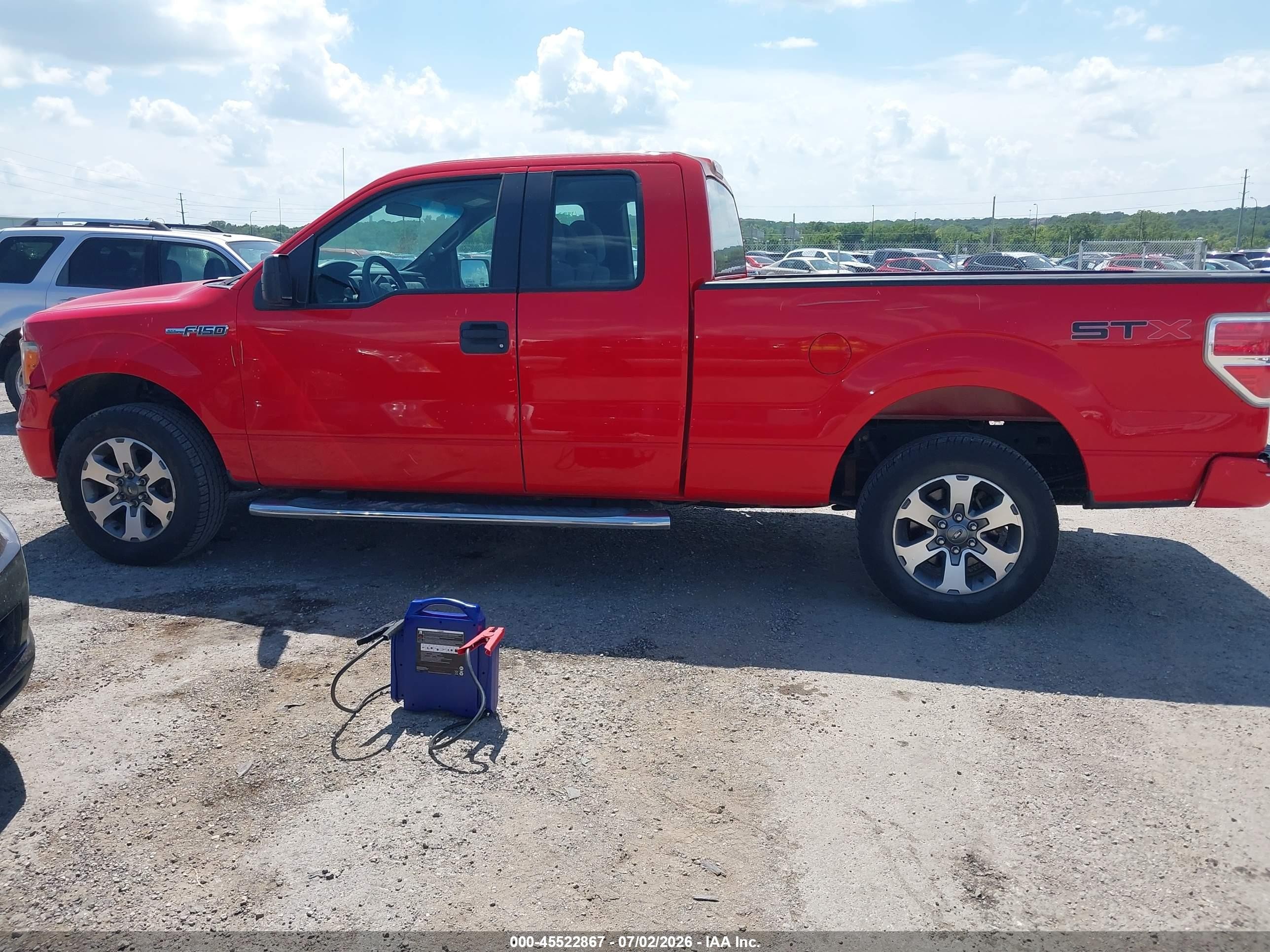 2013 Ford F-150 Fx2/lariat/stx/xl/xlt Red vin: 1FTFX1CF0DFD10874