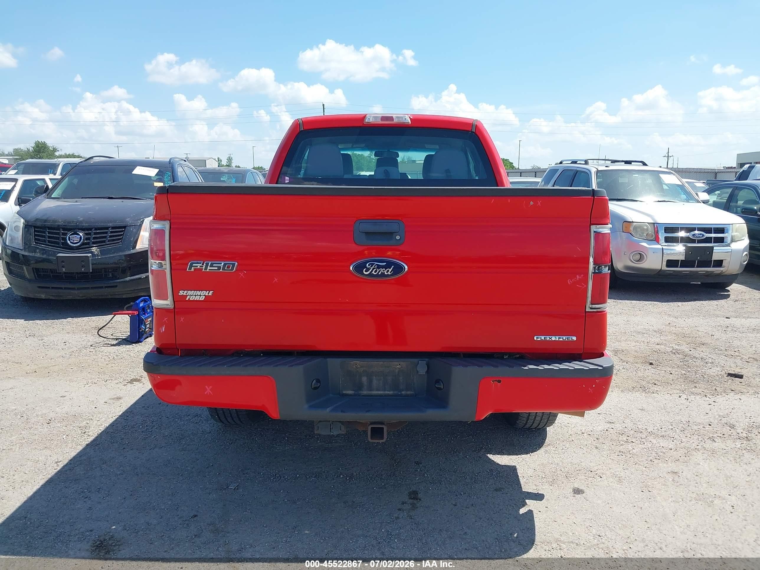 2013 Ford F-150 Fx2/lariat/stx/xl/xlt Red vin: 1FTFX1CF0DFD10874