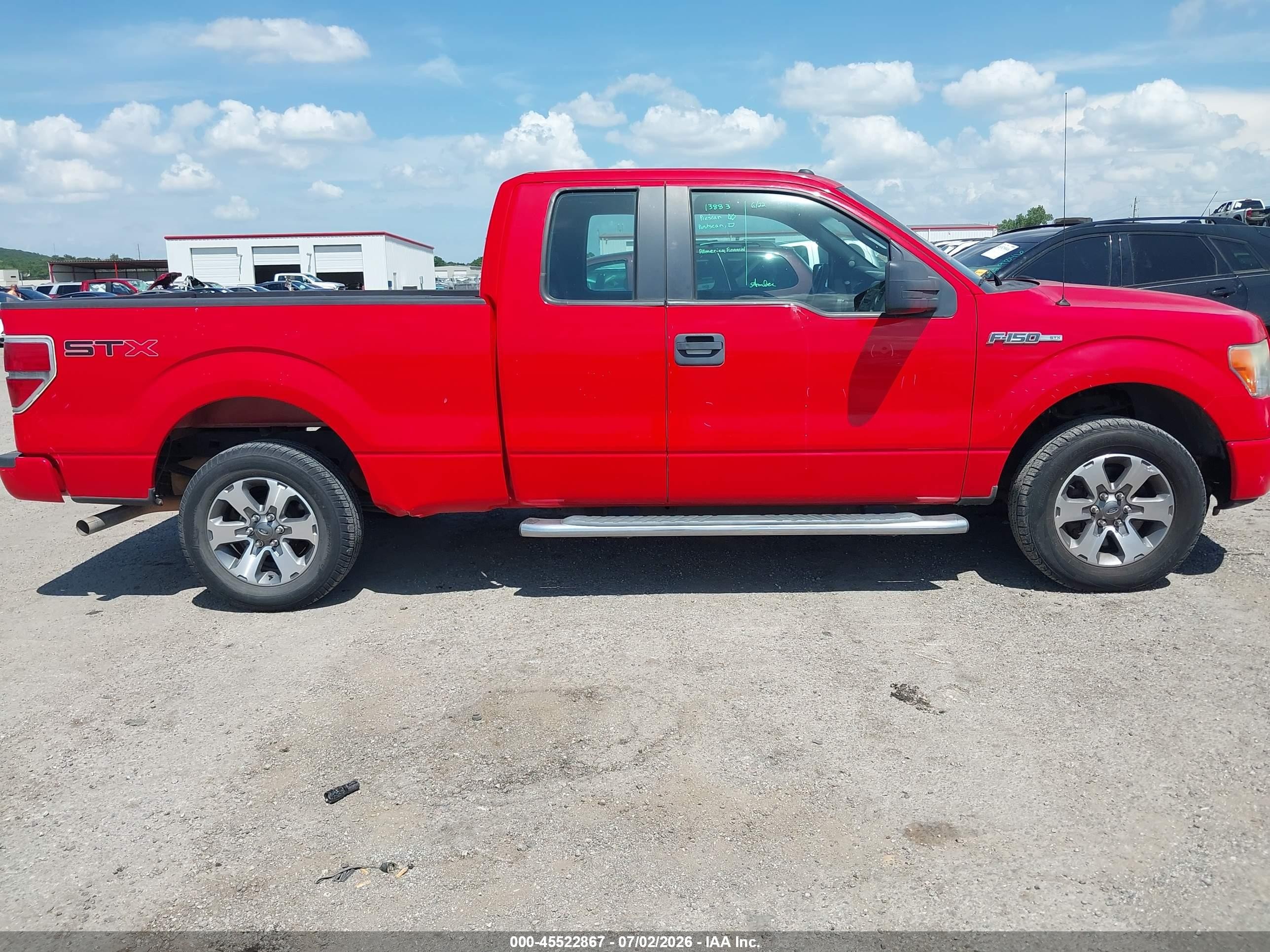 2013 Ford F-150 Fx2/lariat/stx/xl/xlt Red vin: 1FTFX1CF0DFD10874