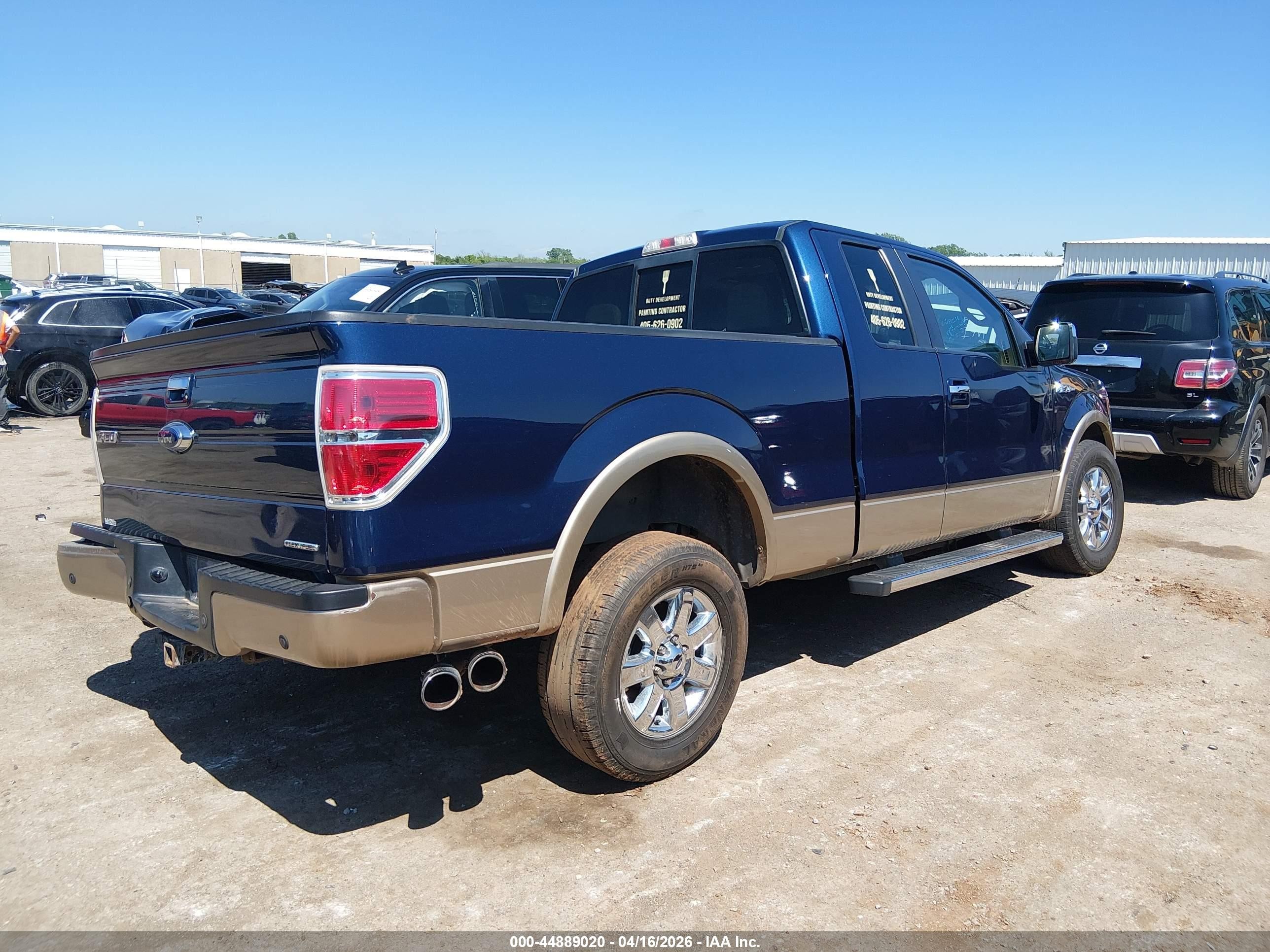 2014 Ford F-150 Lariat Blue vin: 1FTFX1CF0EFB46673