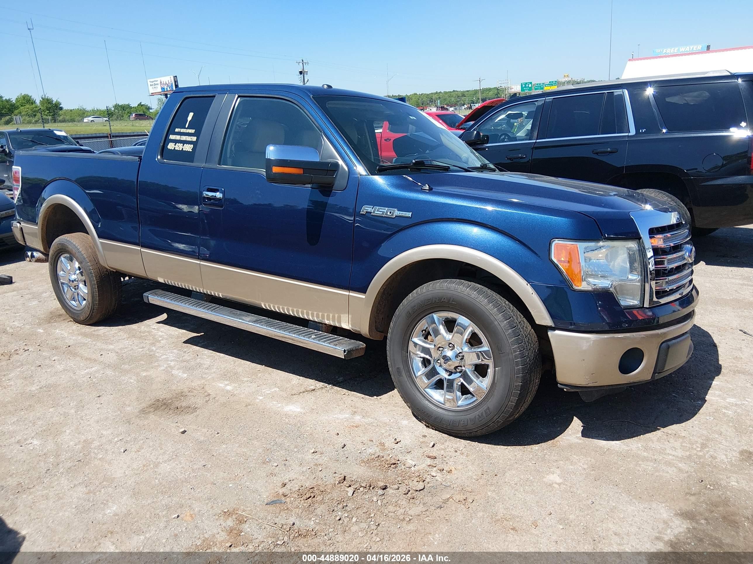 2014 Ford F-150 Lariat Blue vin: 1FTFX1CF0EFB46673