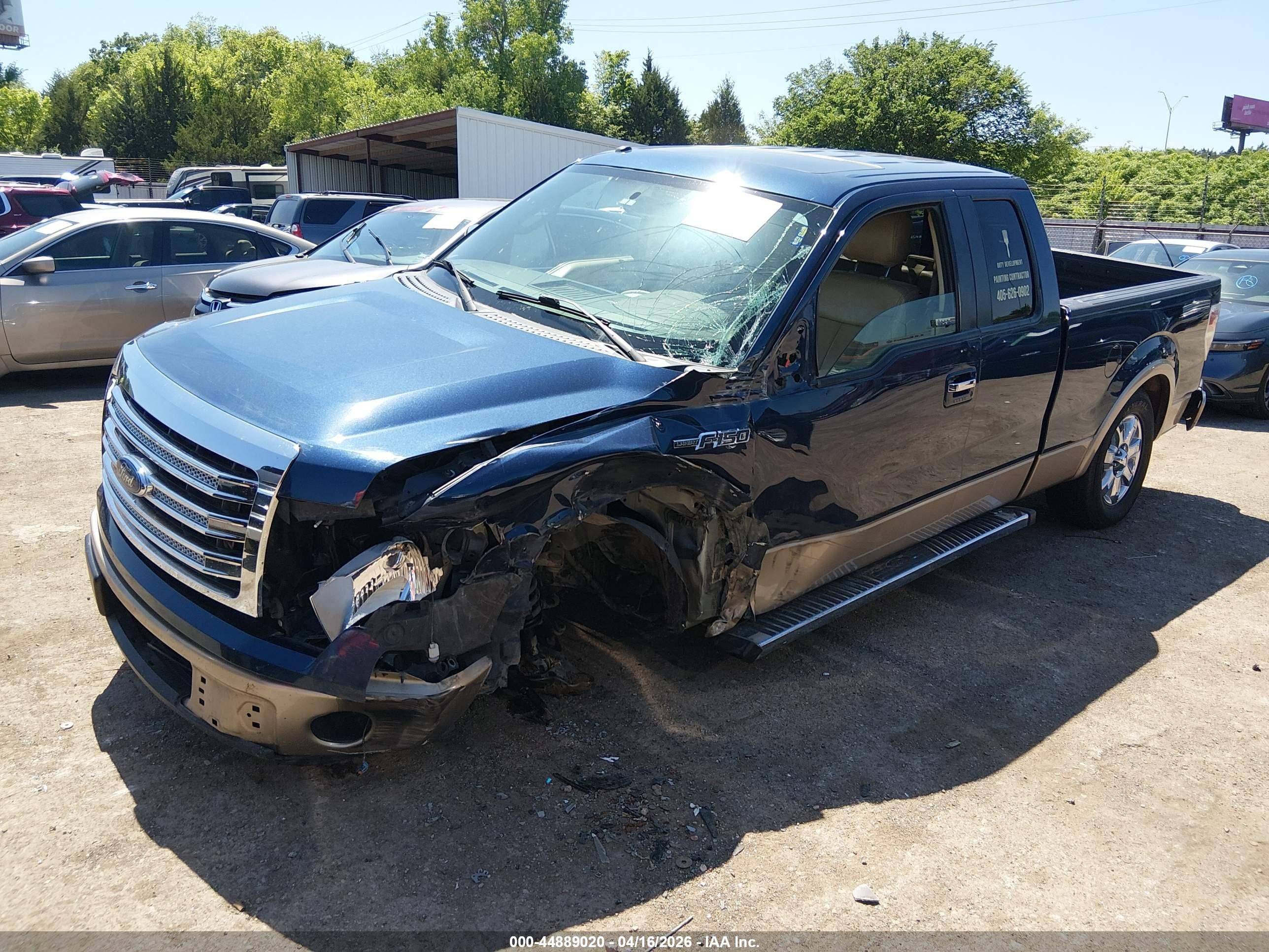 2014 Ford F-150 Lariat Blue vin: 1FTFX1CF0EFB46673