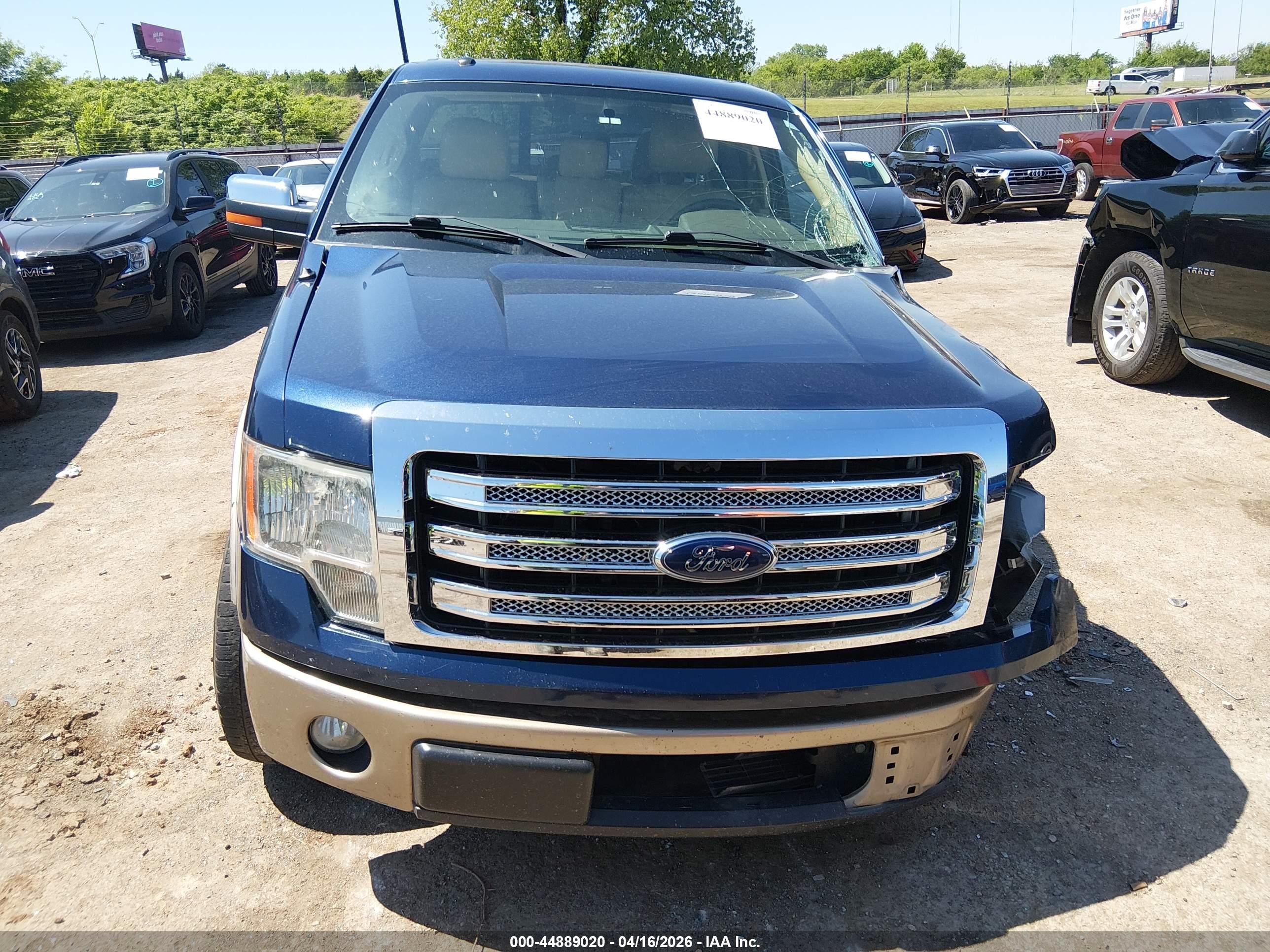 2014 Ford F-150 Lariat Blue vin: 1FTFX1CF0EFB46673