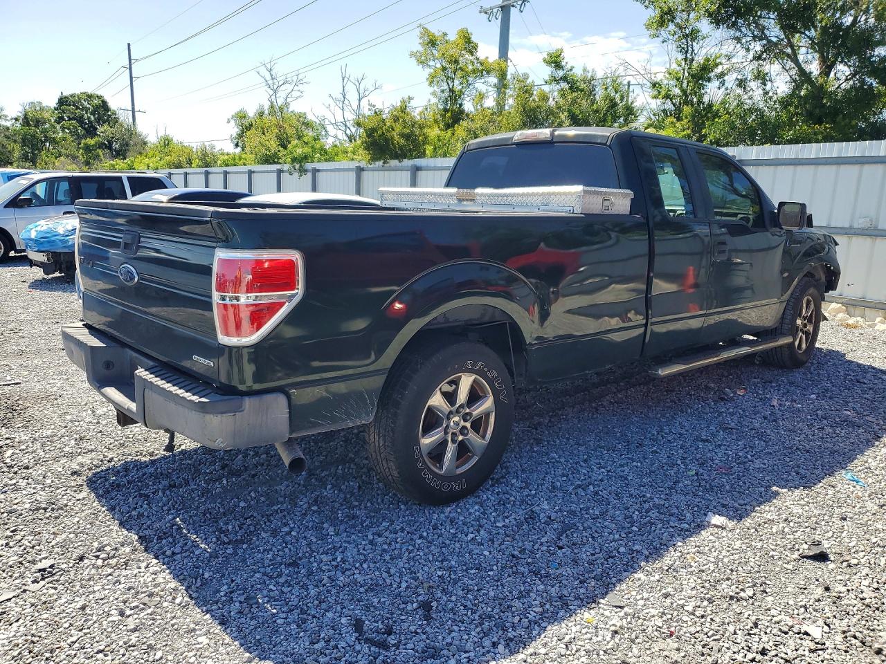 2012 Ford F150 Super Cab Green vin: 1FTFX1CF1CKE40314