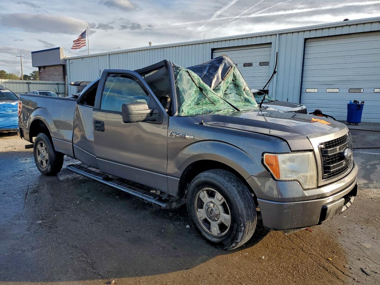 2014 Ford F150 Super Cab Gray vin: 1FTFX1CF1EKF86375