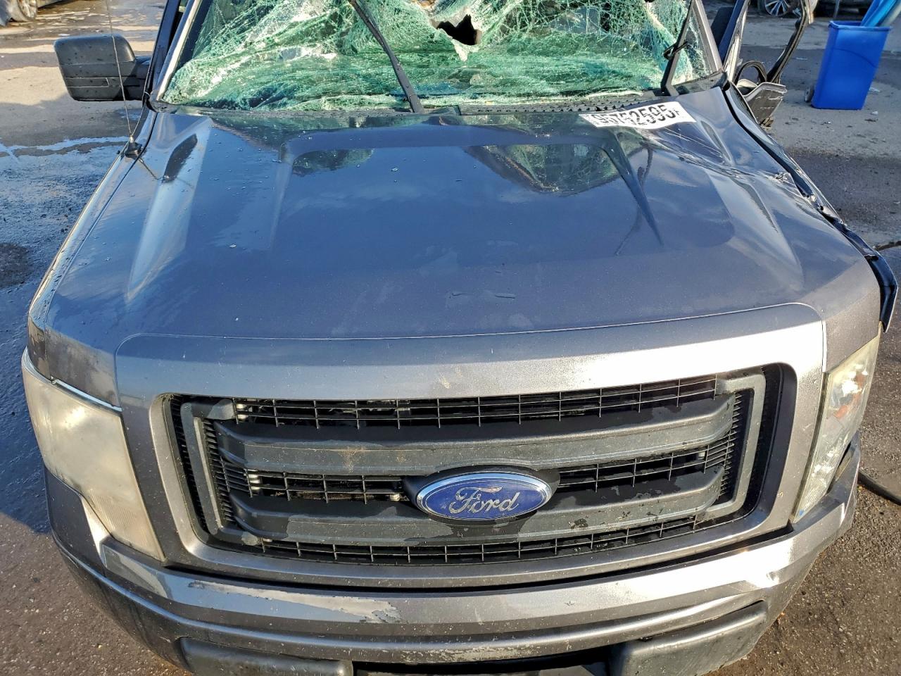 2014 Ford F150 Super Cab Gray vin: 1FTFX1CF1EKF86375
