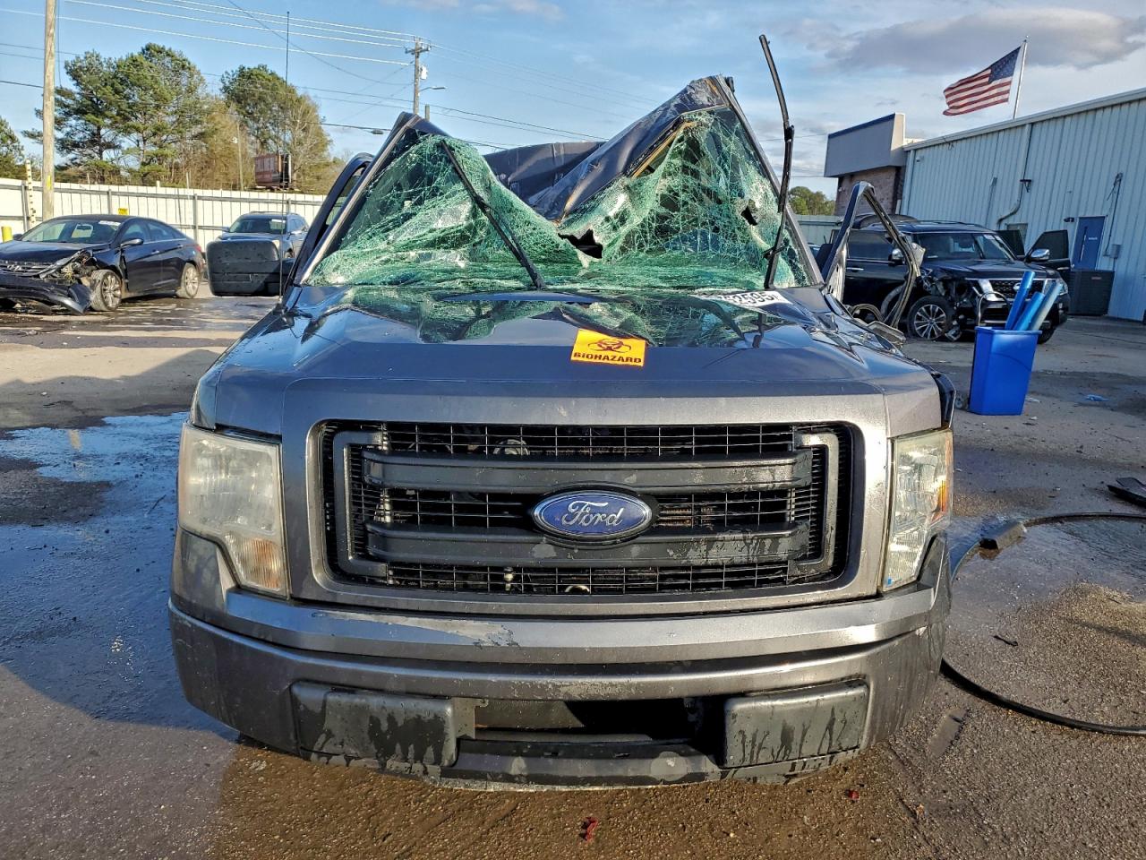 2014 Ford F150 Super Cab Gray vin: 1FTFX1CF1EKF86375
