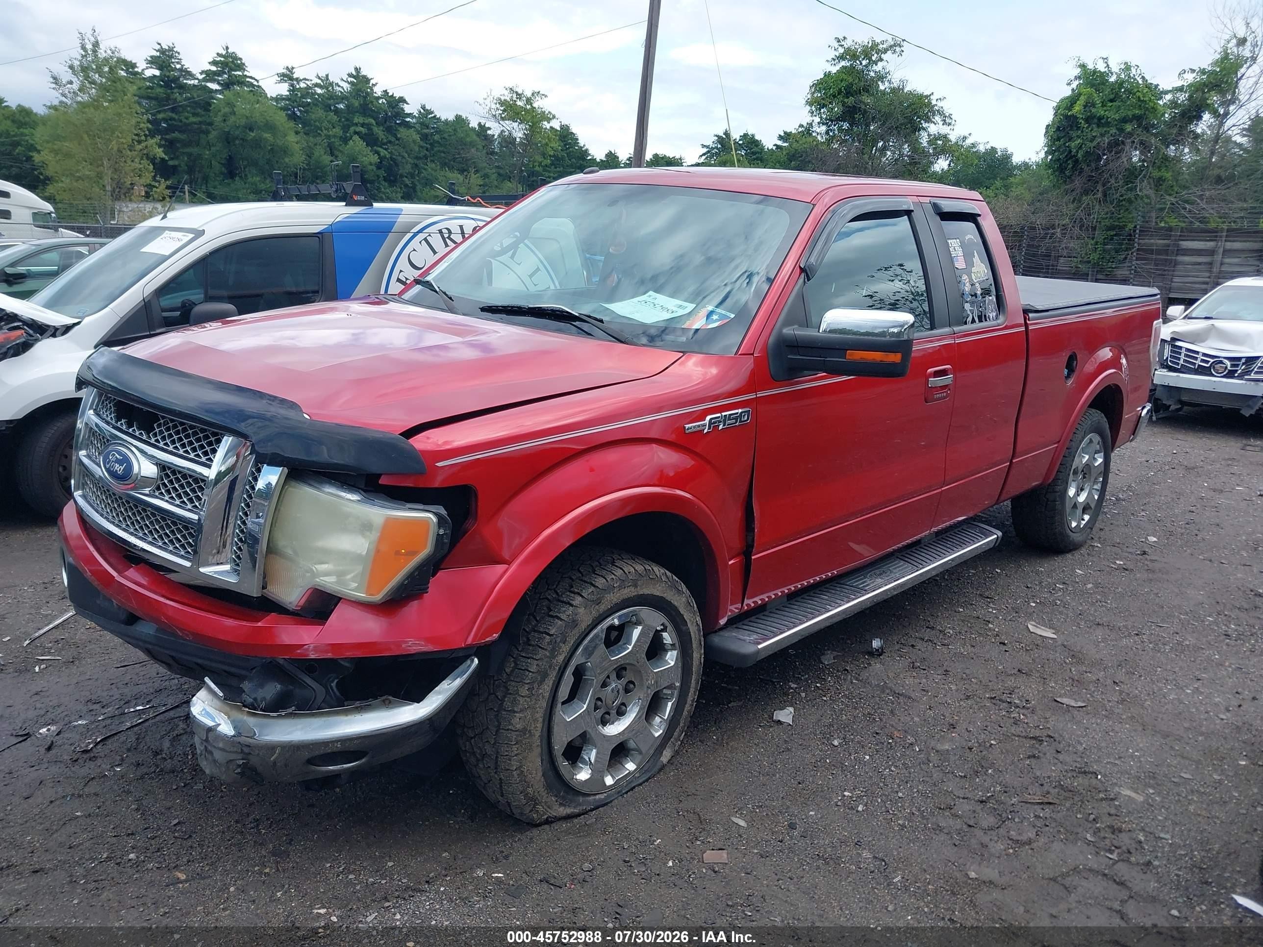 2011 Ford F-150 Lariat Red vin: 1FTFX1CF2BFA48451