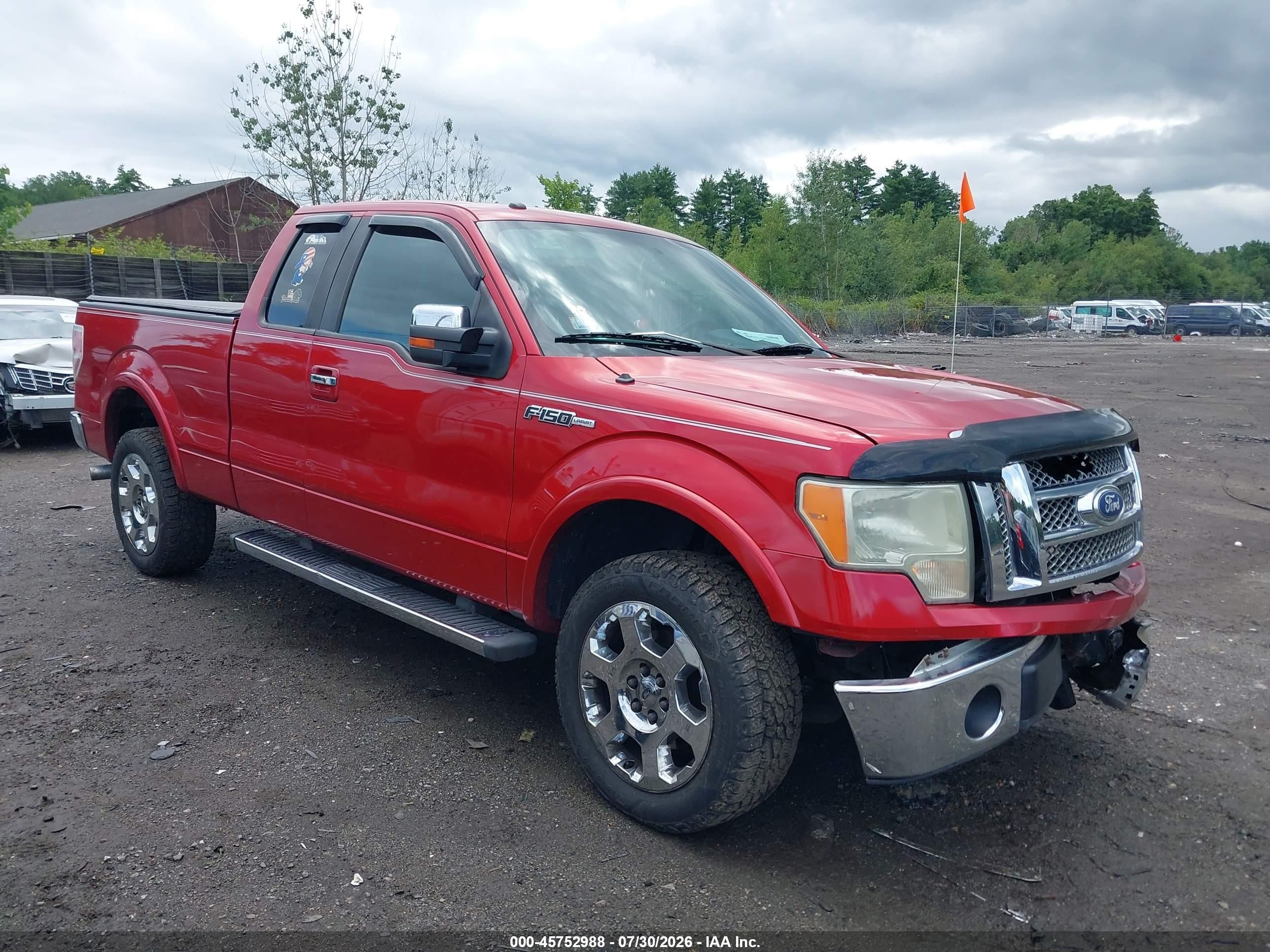 2011 Ford F-150 Lariat Красный vin: 1FTFX1CF2BFA48451