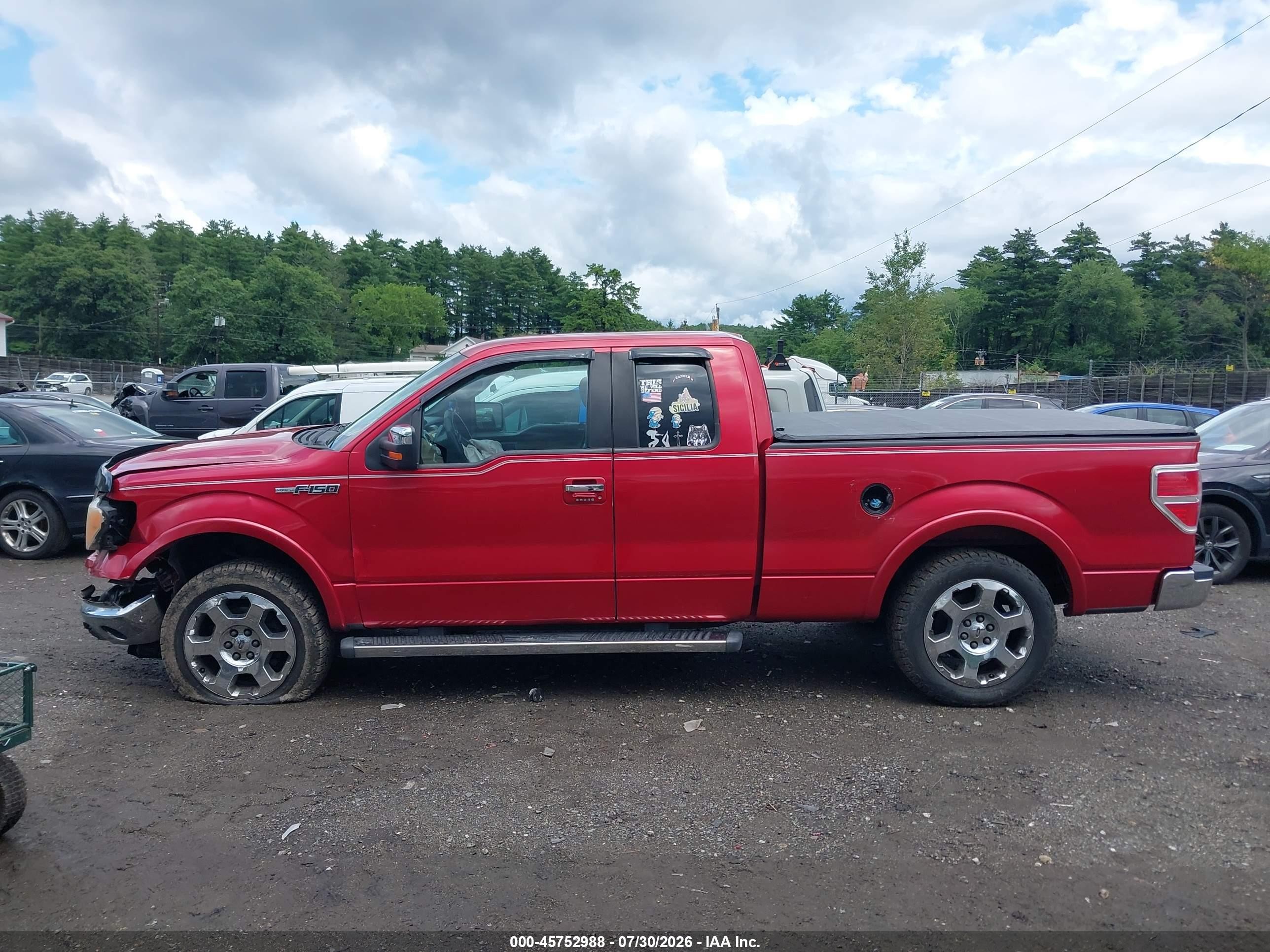 2011 Ford F-150 Lariat Red vin: 1FTFX1CF2BFA48451