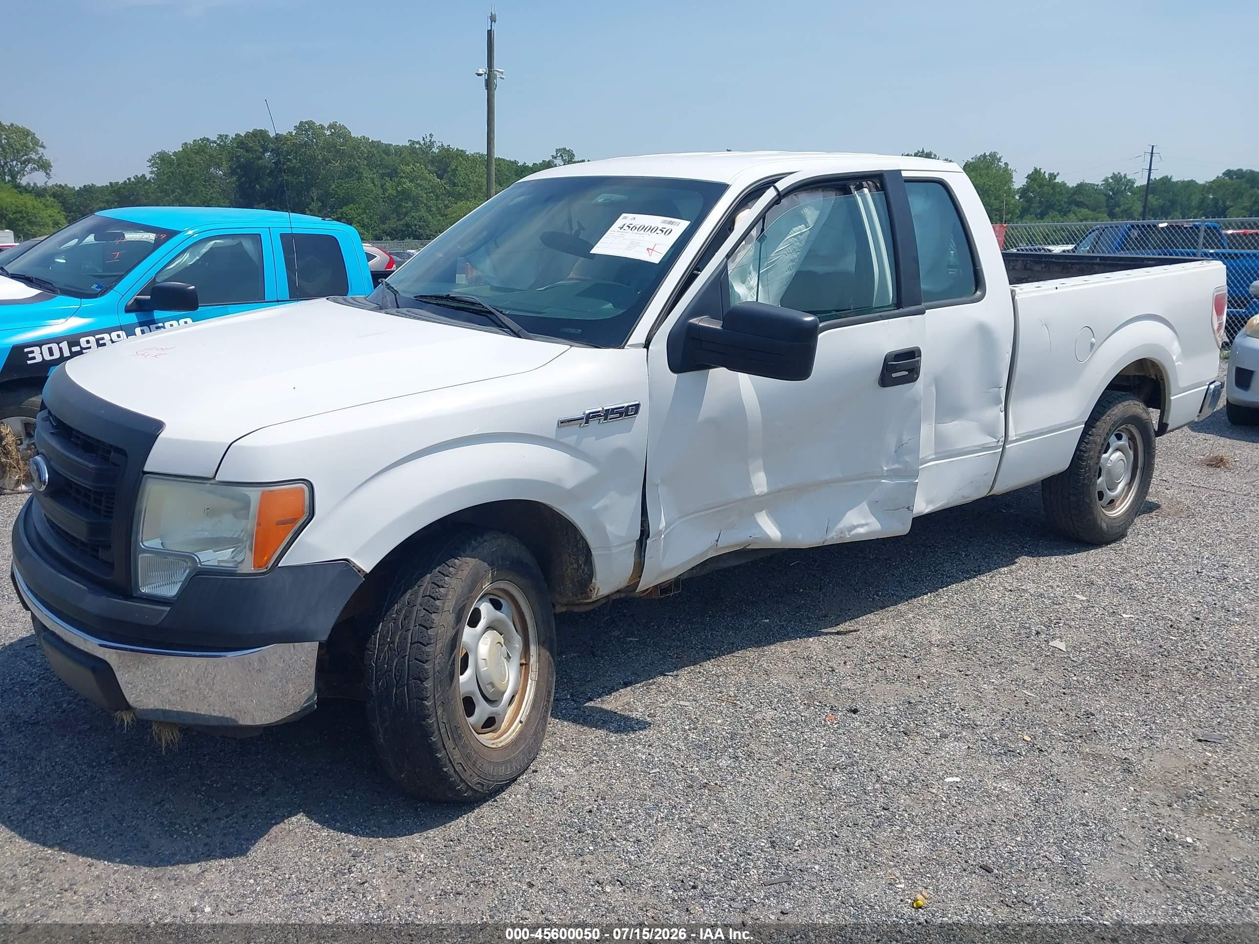 2014 Ford F-150 Xl White vin: 1FTFX1CF3EKD95850