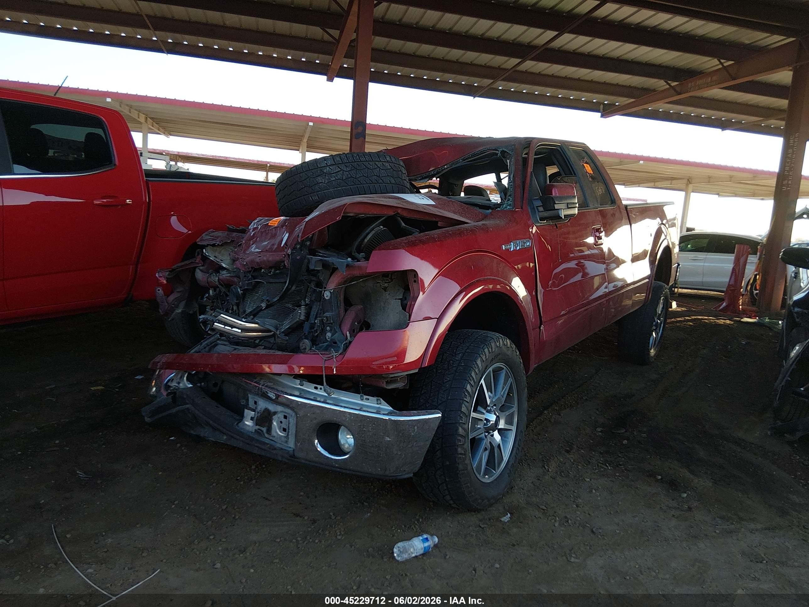 2014 Ford F-150 Lariat Red vin: 1FTFX1CF4EFB45087
