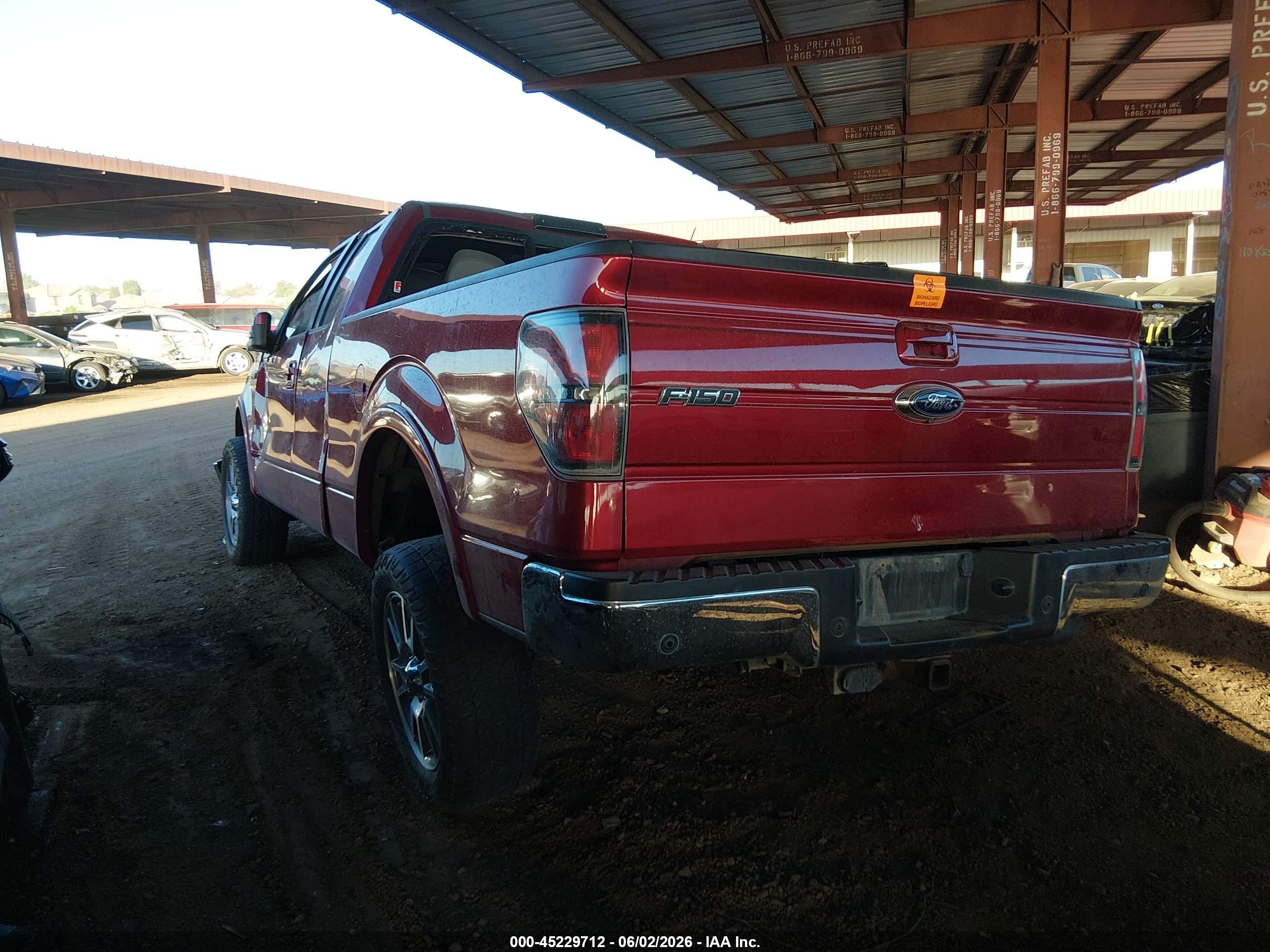 2014 Ford F-150 Lariat Red vin: 1FTFX1CF4EFB45087