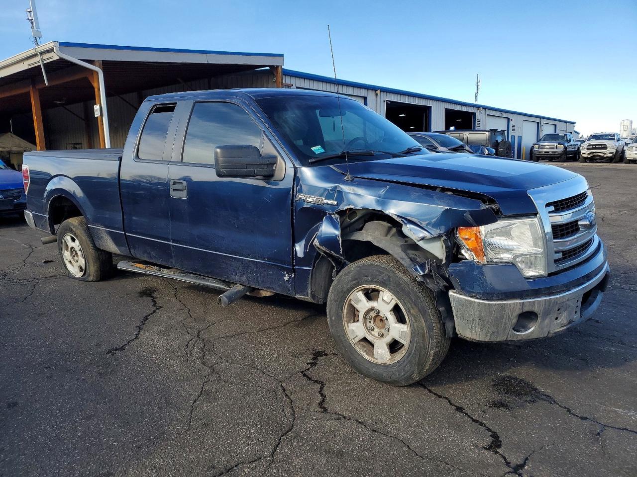 2014 Ford F150 Super Cab Blue vin: 1FTFX1CF4EKF73023