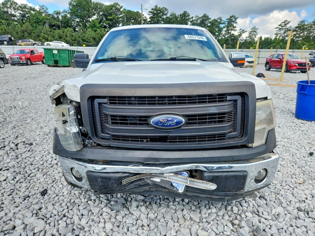 2013 Ford F150 Super Cab White vin: 1FTFX1CF5DKD50956