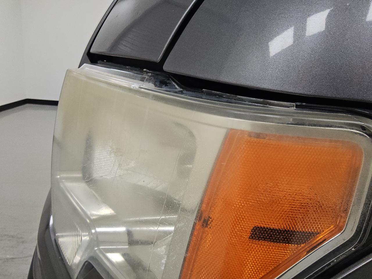 2014 Ford F150 Super Cab Gray vin: 1FTFX1CF5EKD28800 Damage: Left Head Lamp, Cracked, Replacement Required