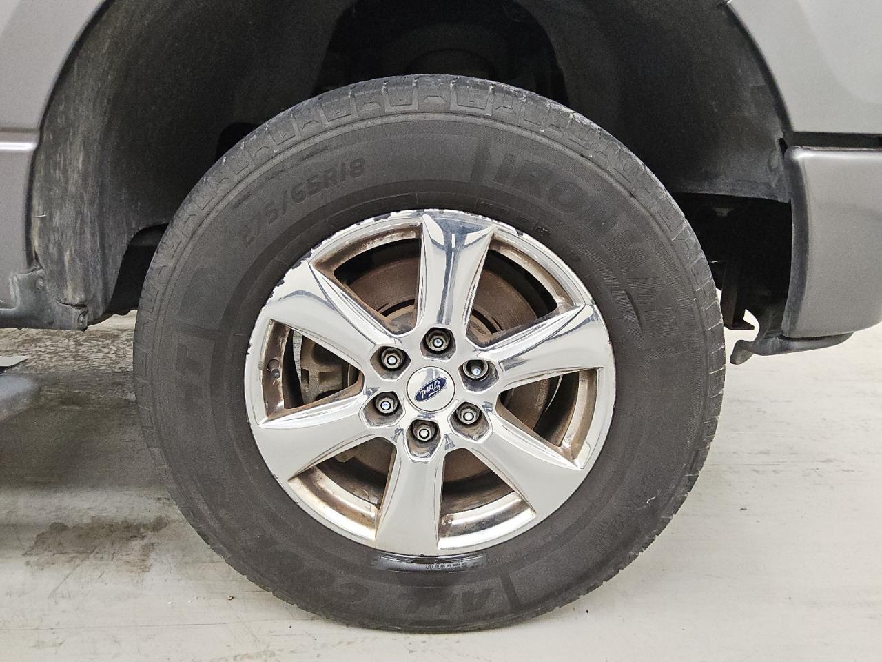2014 Ford F150 Super Cab Gray vin: 1FTFX1CF5EKD28800 Damage: Right Front Wheel, Peeling, 11 To 12 Inches